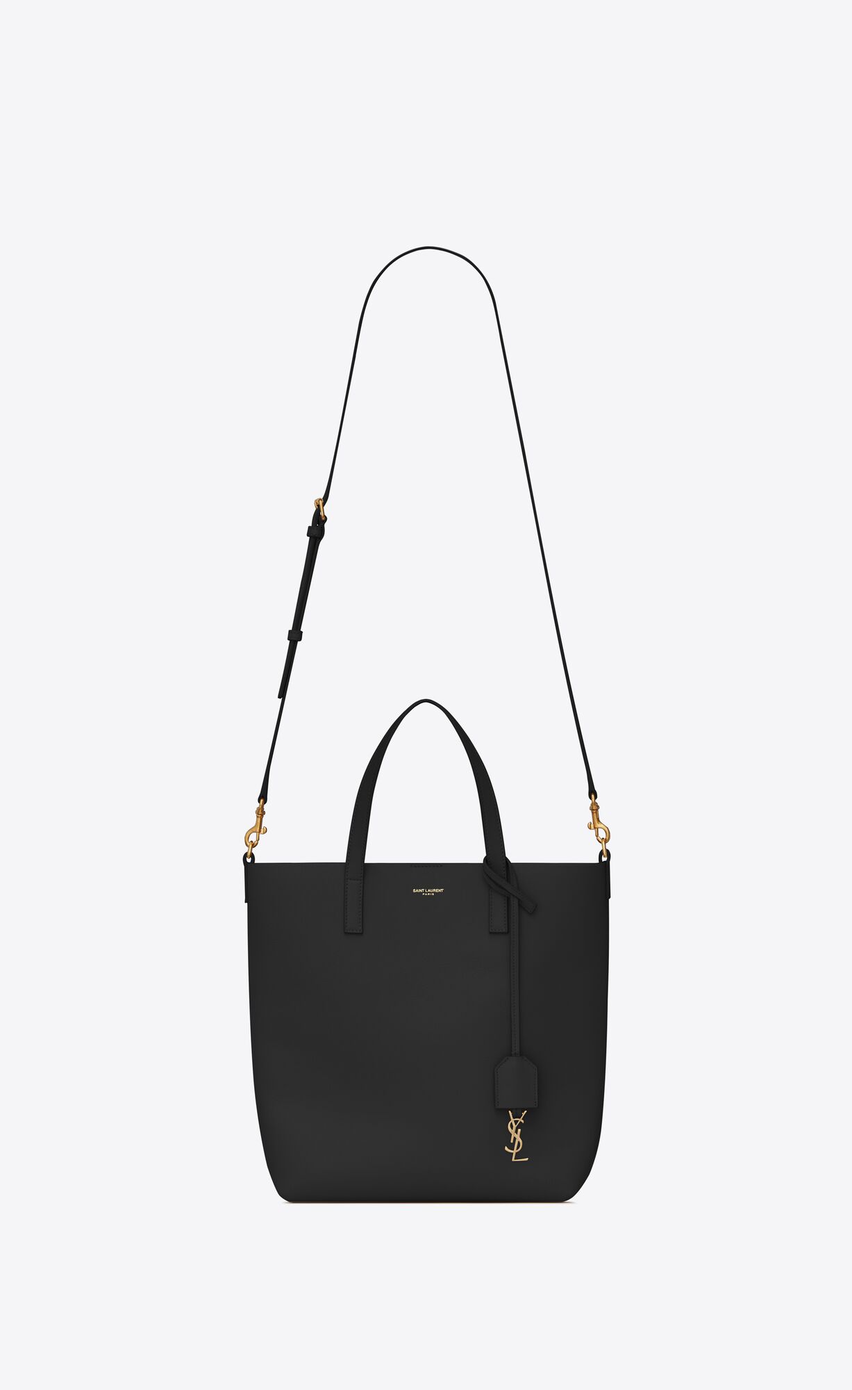 YSL Shopping Saint Laurent Toy In Supple Leather Black | NLSCE4391