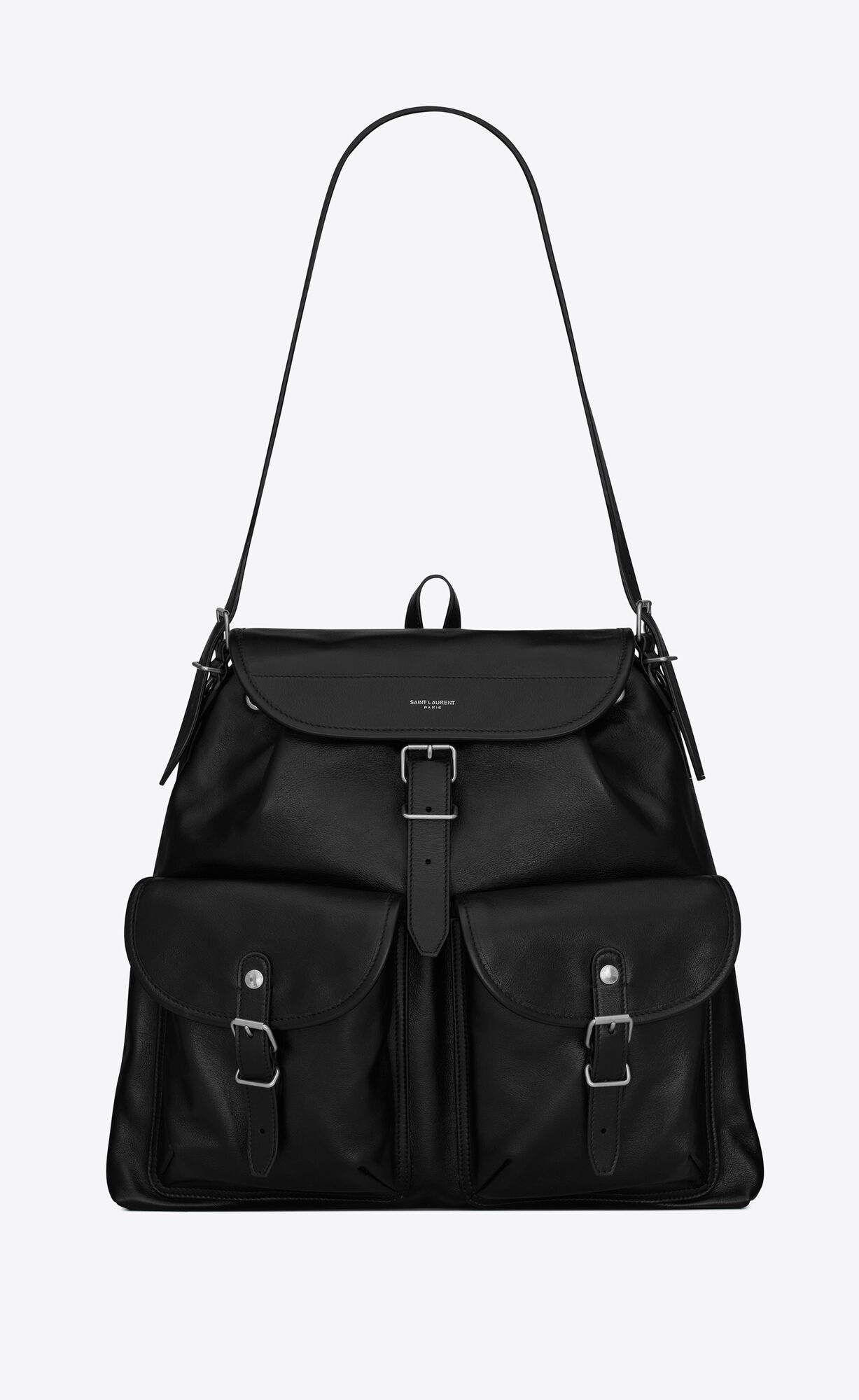 YSL Shoulder Bag In Smooth Leather Black | YEVAK2086