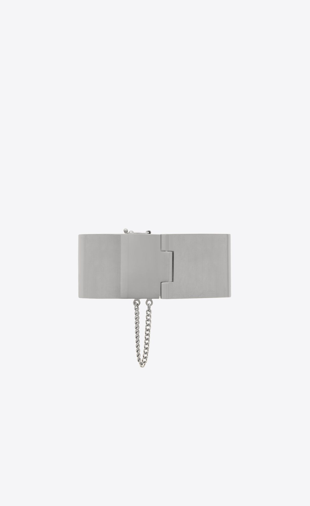 YSL Single Handcuff Bracelet In Metal Palladium | ZDIWN9638