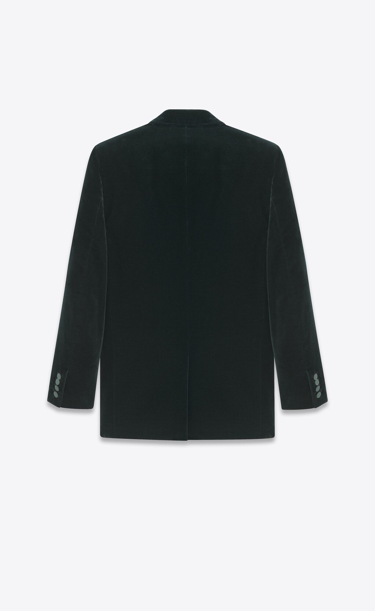 YSL Single-breasted Jacket In Cotton Velvet Dark Forest | ONAPJ0512