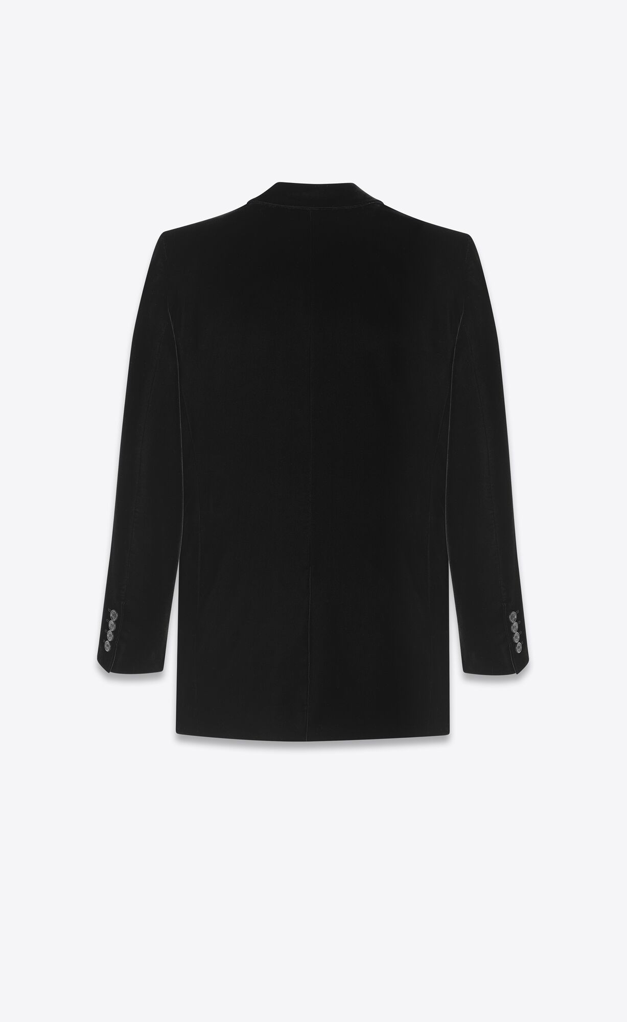 YSL Single-breasted Jacket In Cupro Velvet Noir | HYTZP7426