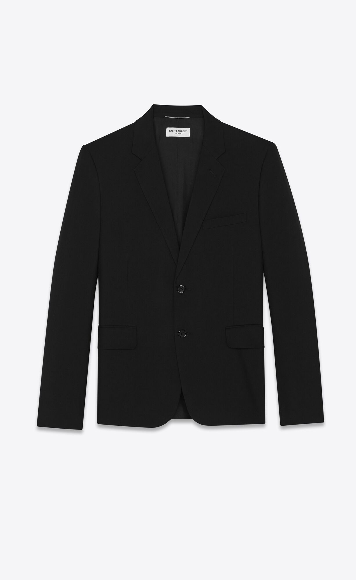 YSL Single-breasted Jacket In Gabardine Saint Laurent Black | DMZPU8270