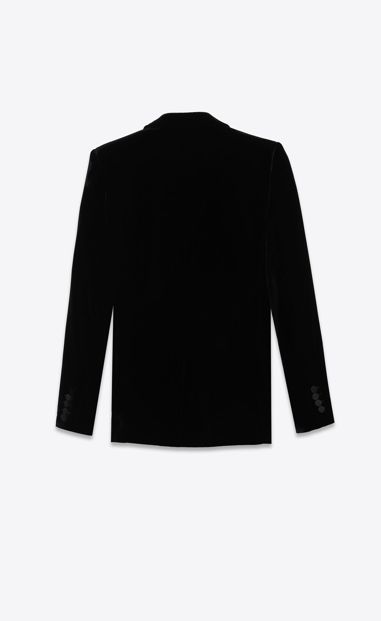 YSL Single-breasted Tuxedo Jacket In Velvet Black | HXIAE1584