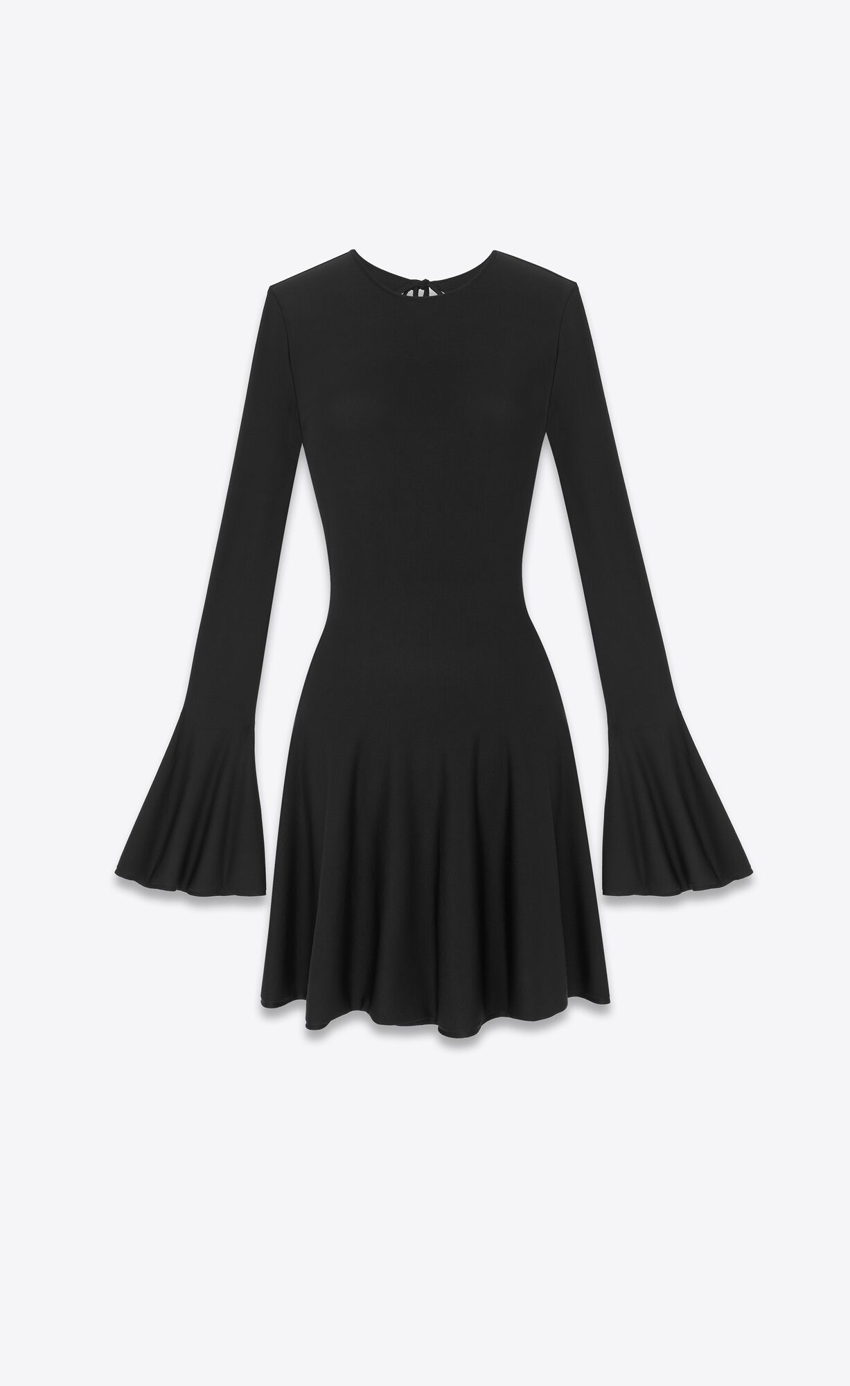 YSL Skater Dress In Knit Black | YKZNM4593