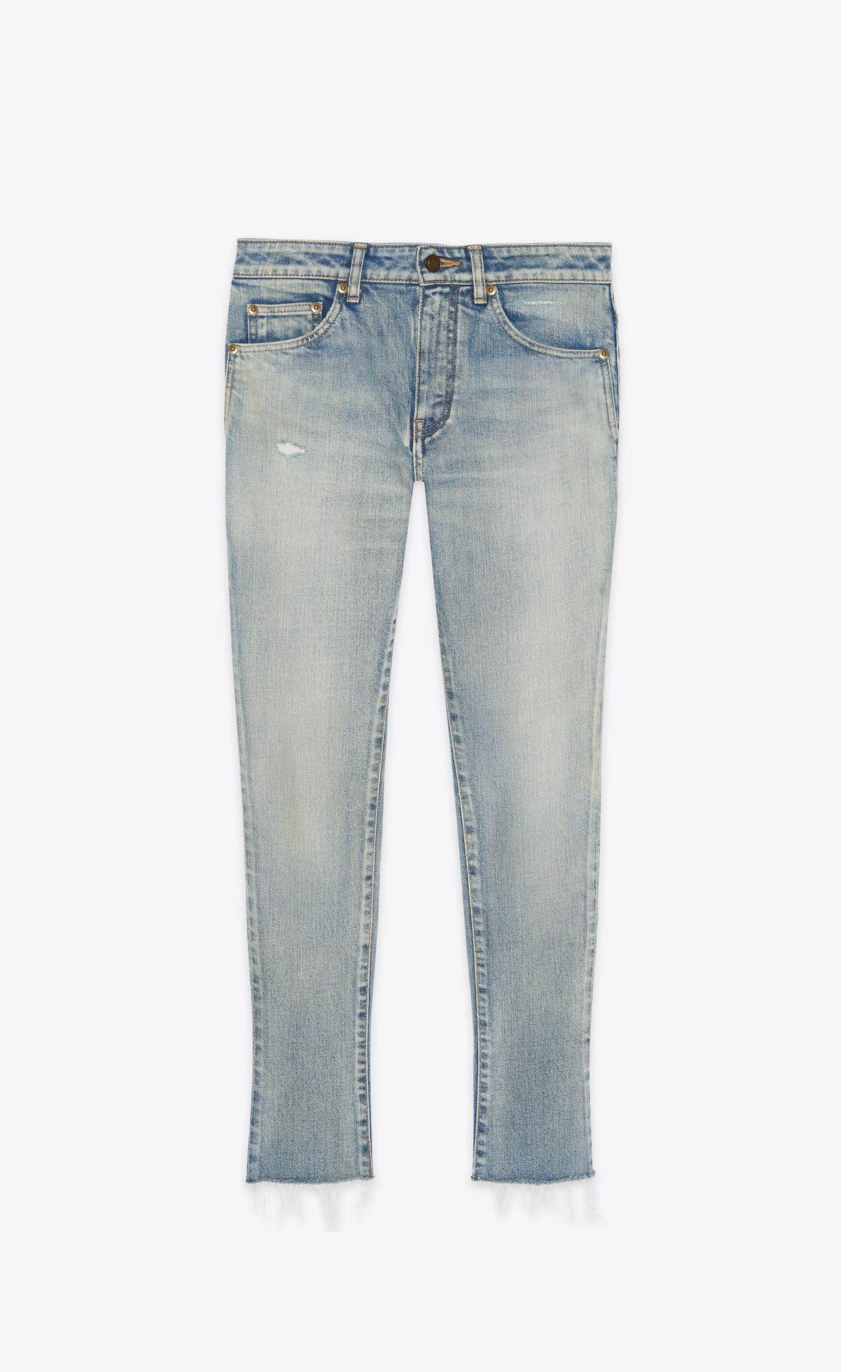 YSL Skinny Mid-waist Jeans In Santa Monica Blue Denim Santa Monica Blue | EUKHC9387