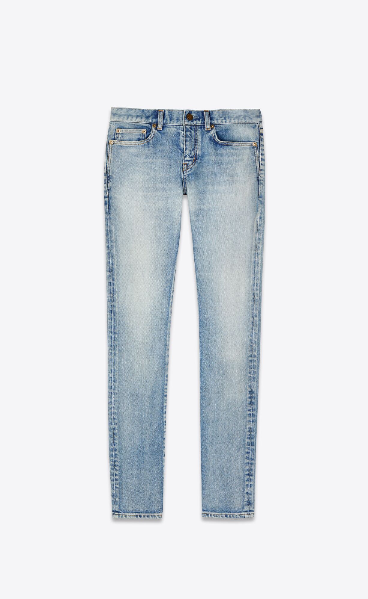 YSL Skinny-fit Jeans In 80\'s Vintage Blue Stretch Denim 80'S Vintage Blue | LUDIN0762