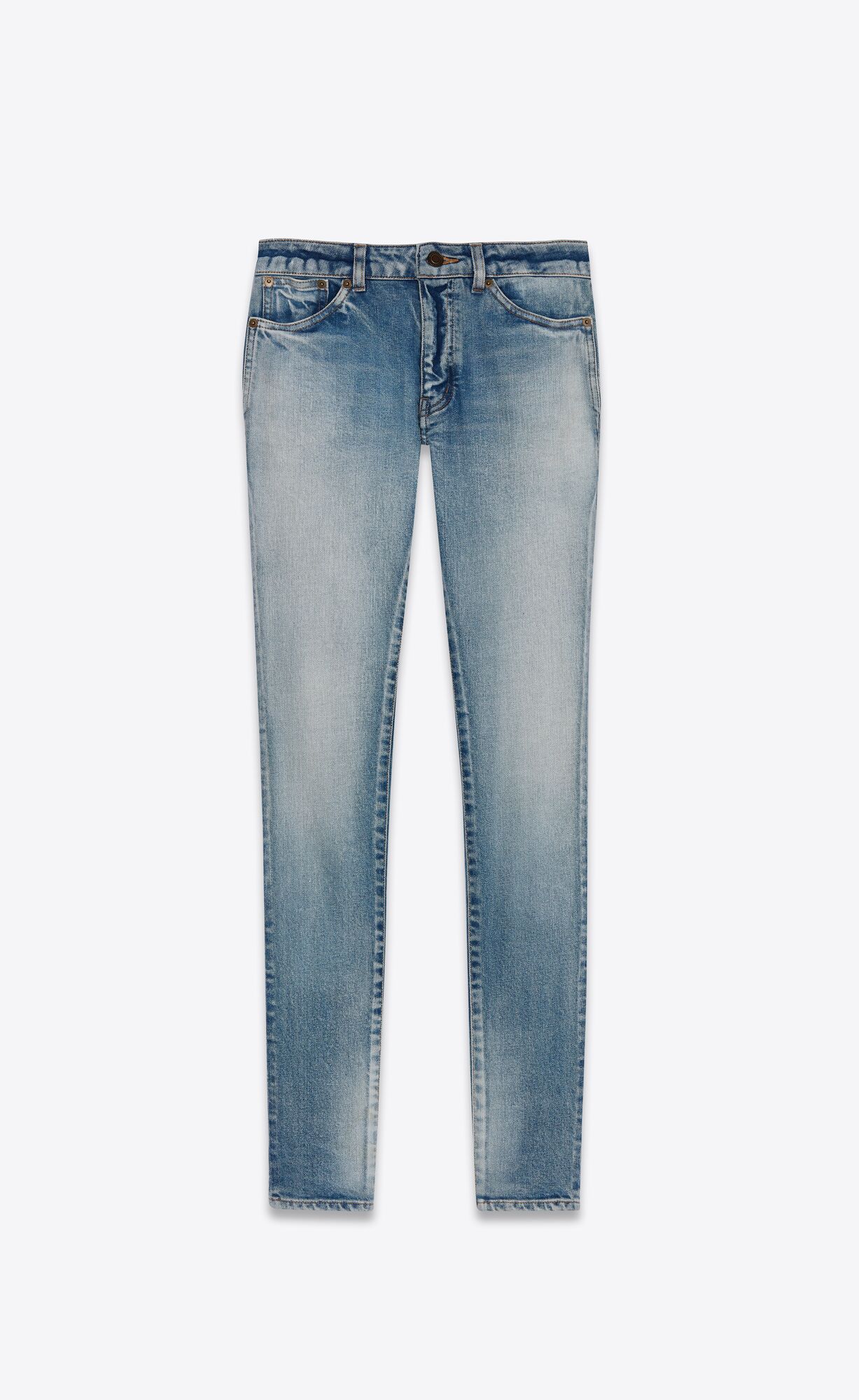 YSL Skinny-fit Jeans In Bright Blue Denim Bright Blue | JYVRT6310