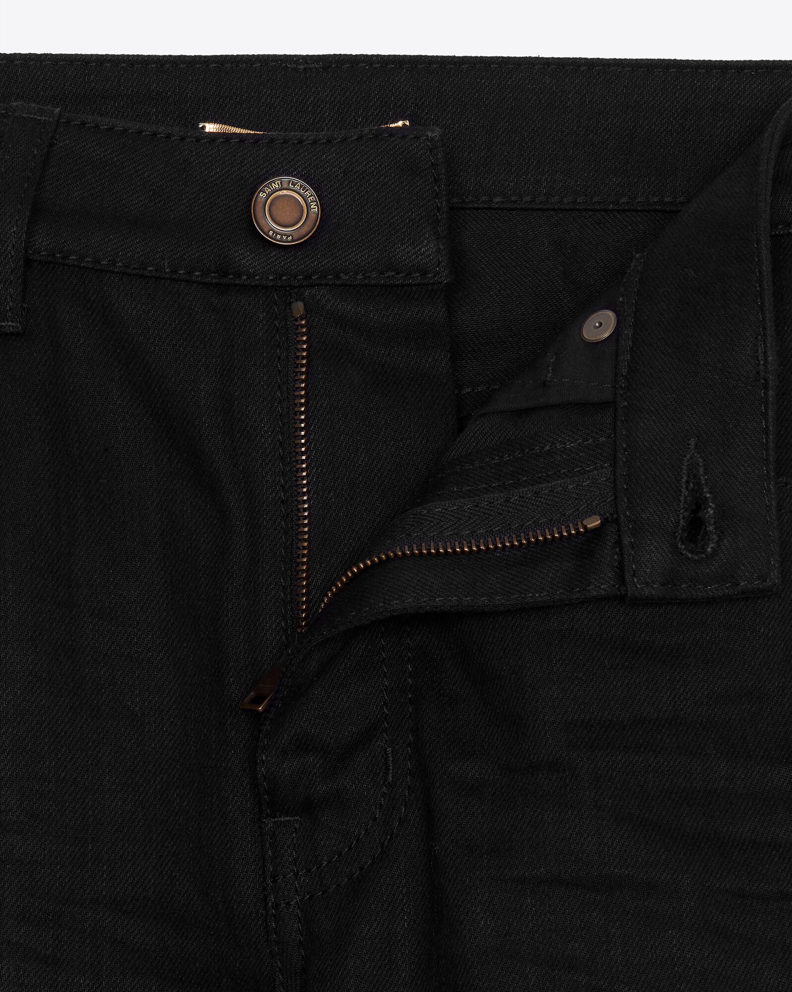 YSL Skinny-fit Jeans In Used Black Denim Used Black | ECTQN9870