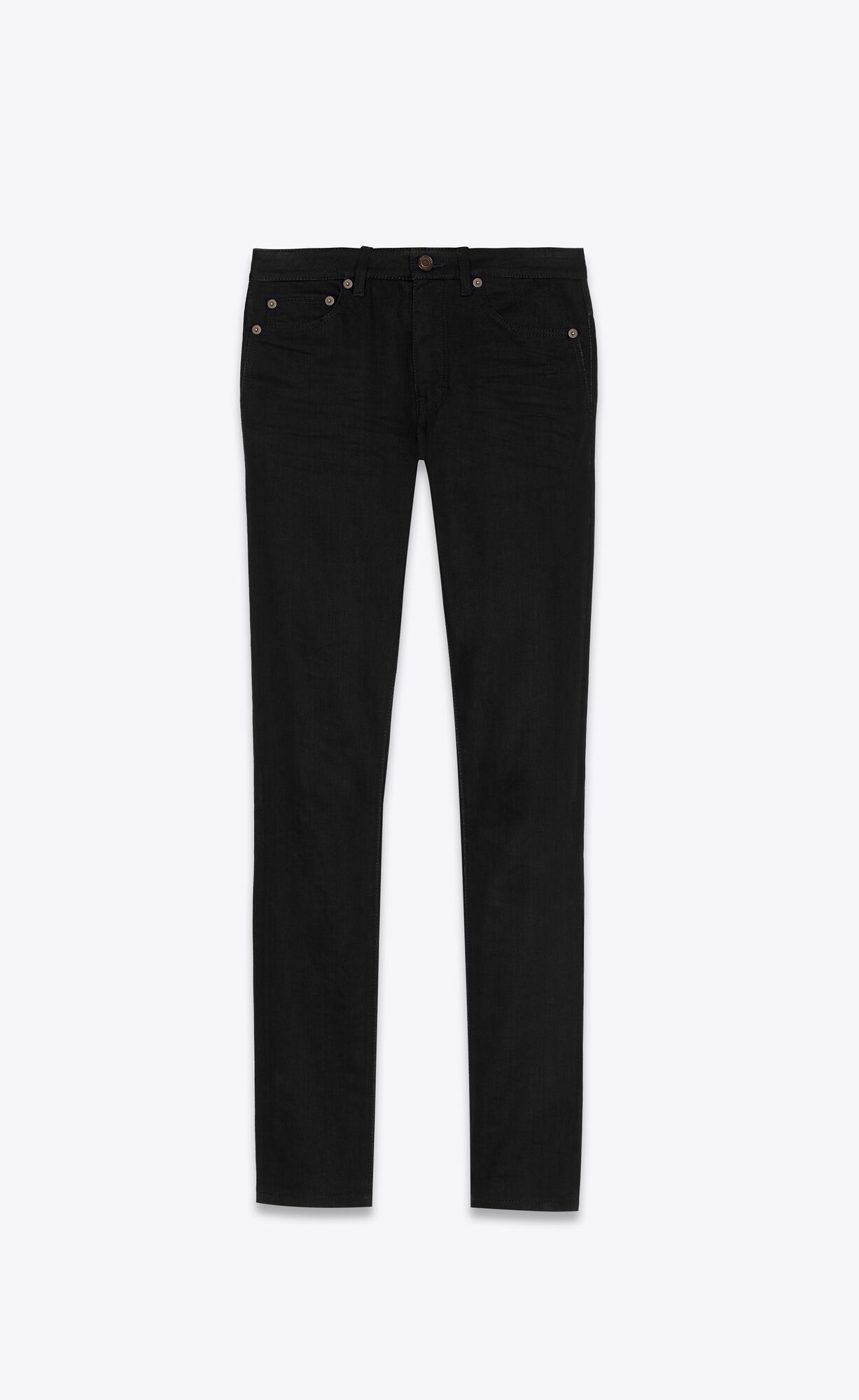 YSL Skinny-fit Jeans In Used Black Denim Used Black | ECTQN9870