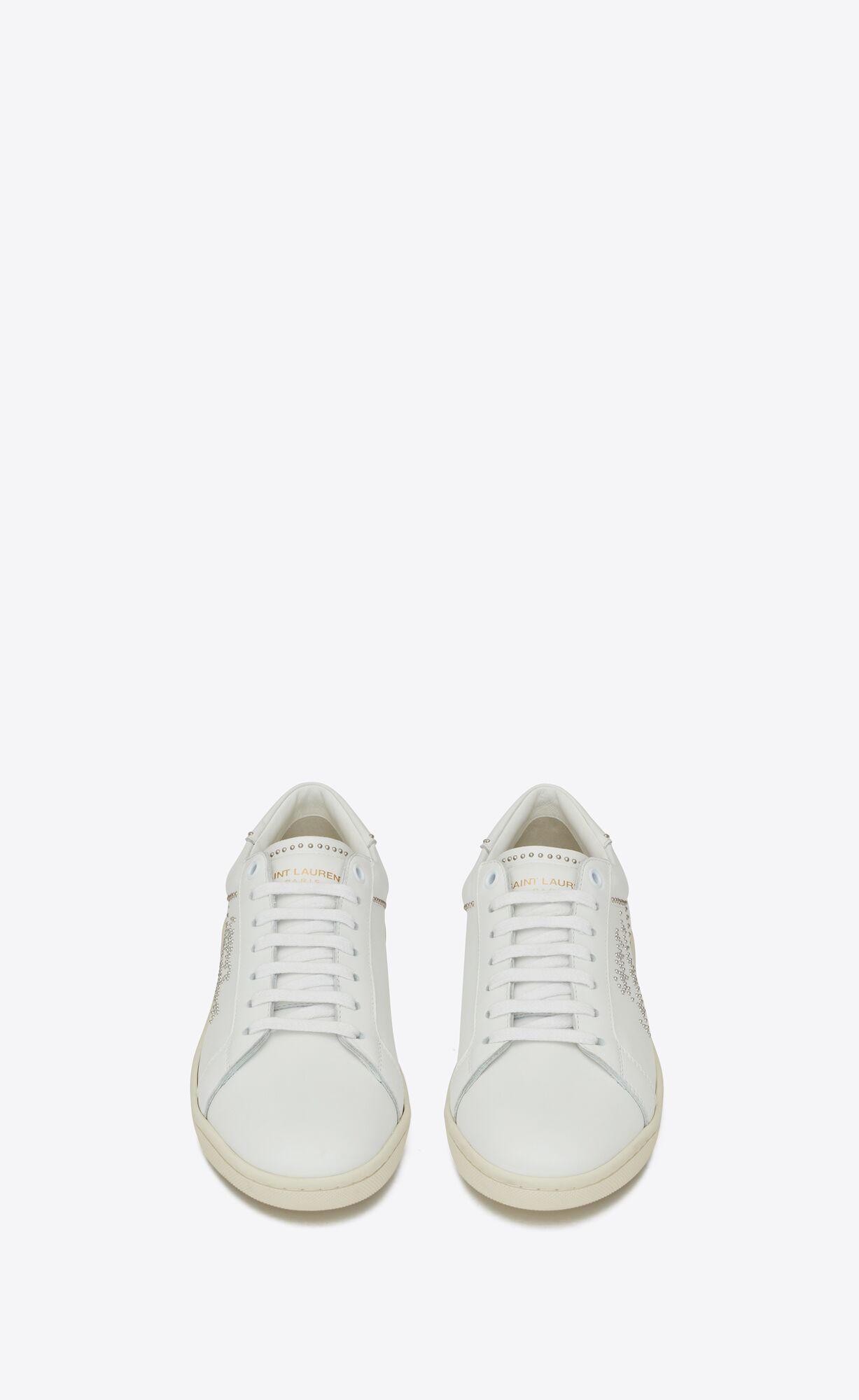 YSL Sl/08 Low-top Sneakers In Smooth Leather Blanc Optique | ULOXK9613