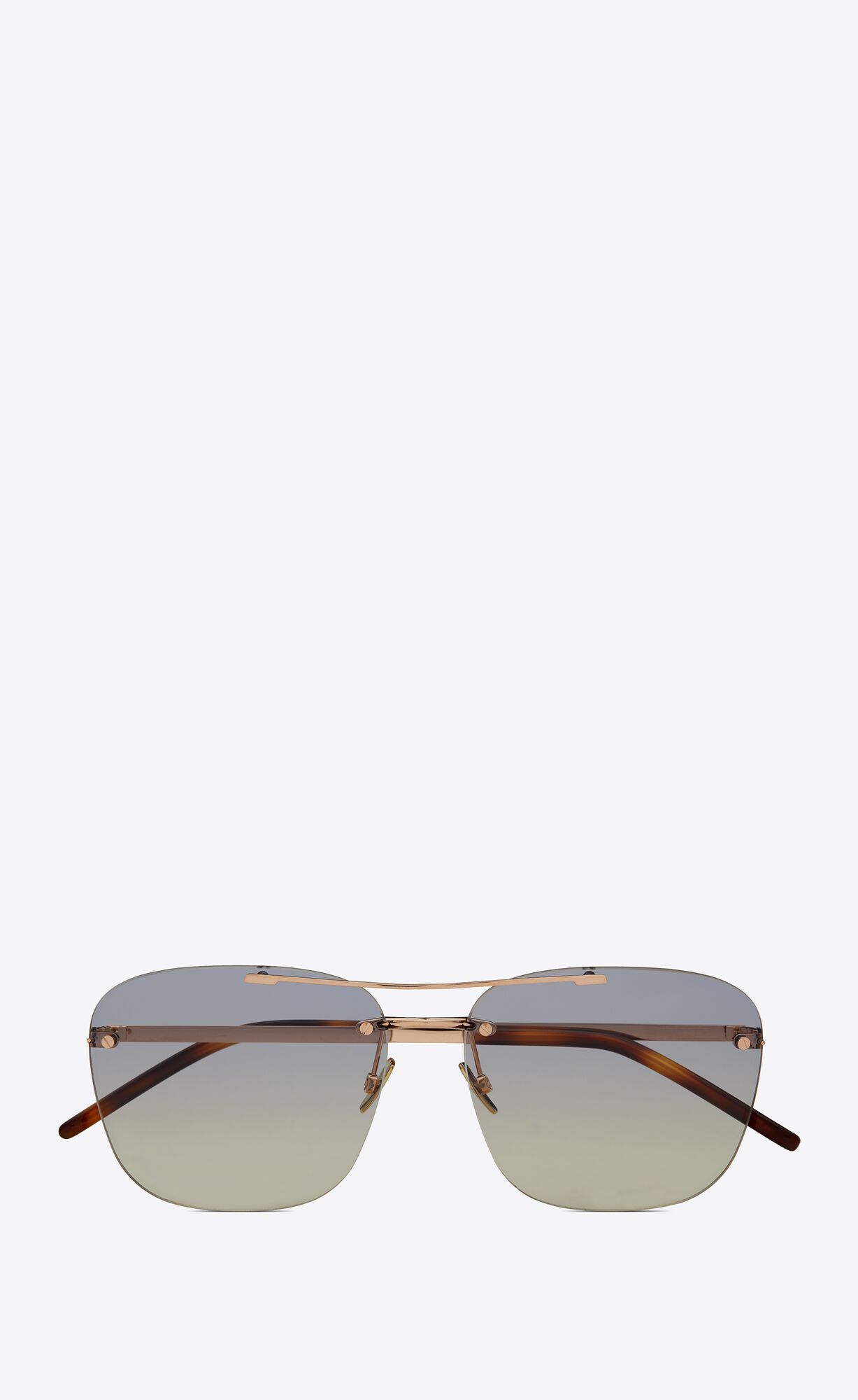 YSL Sl 309 Rimless Pink Gold | MIRUB6749