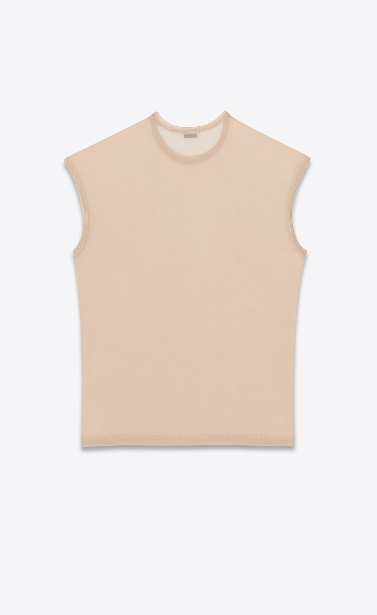 YSL Sleeveless T-shirt In Jersey Nude | DNBOU1436