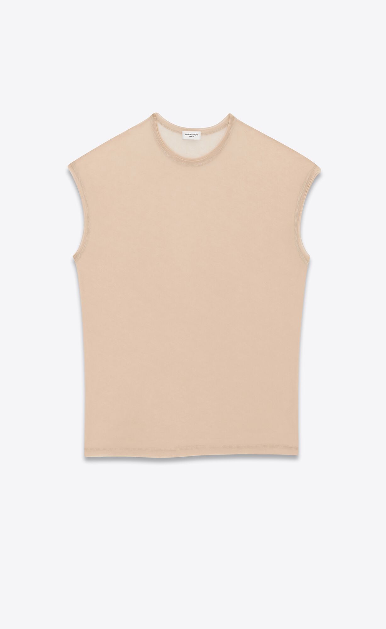 YSL Sleeveless T-shirt In Jersey Nude | DNBOU1436