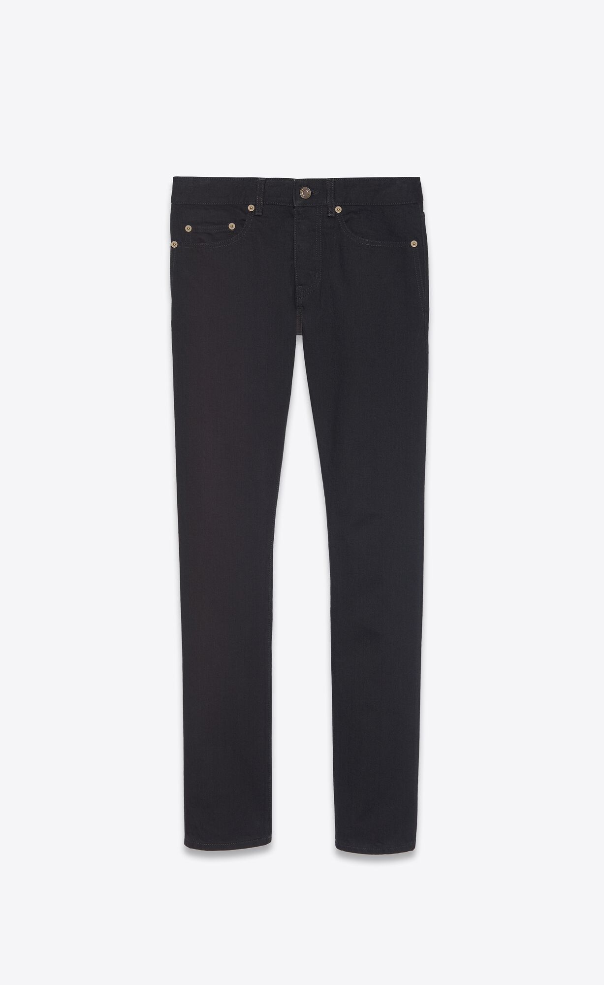 YSL Slim-fit Jeans In Worn Black Denim Worn Black | SHQYU4953