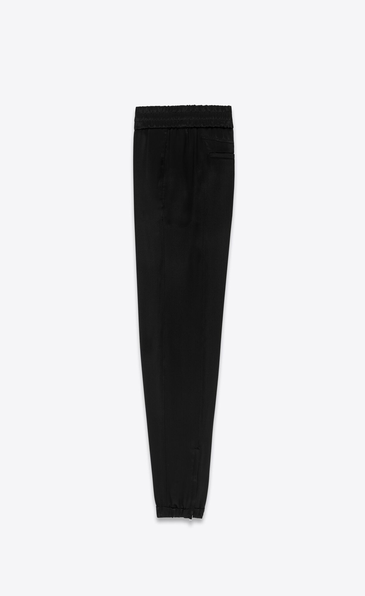 YSL Slim-fit Sweatpants In Crepe Satin Noir | ZBEUK5802