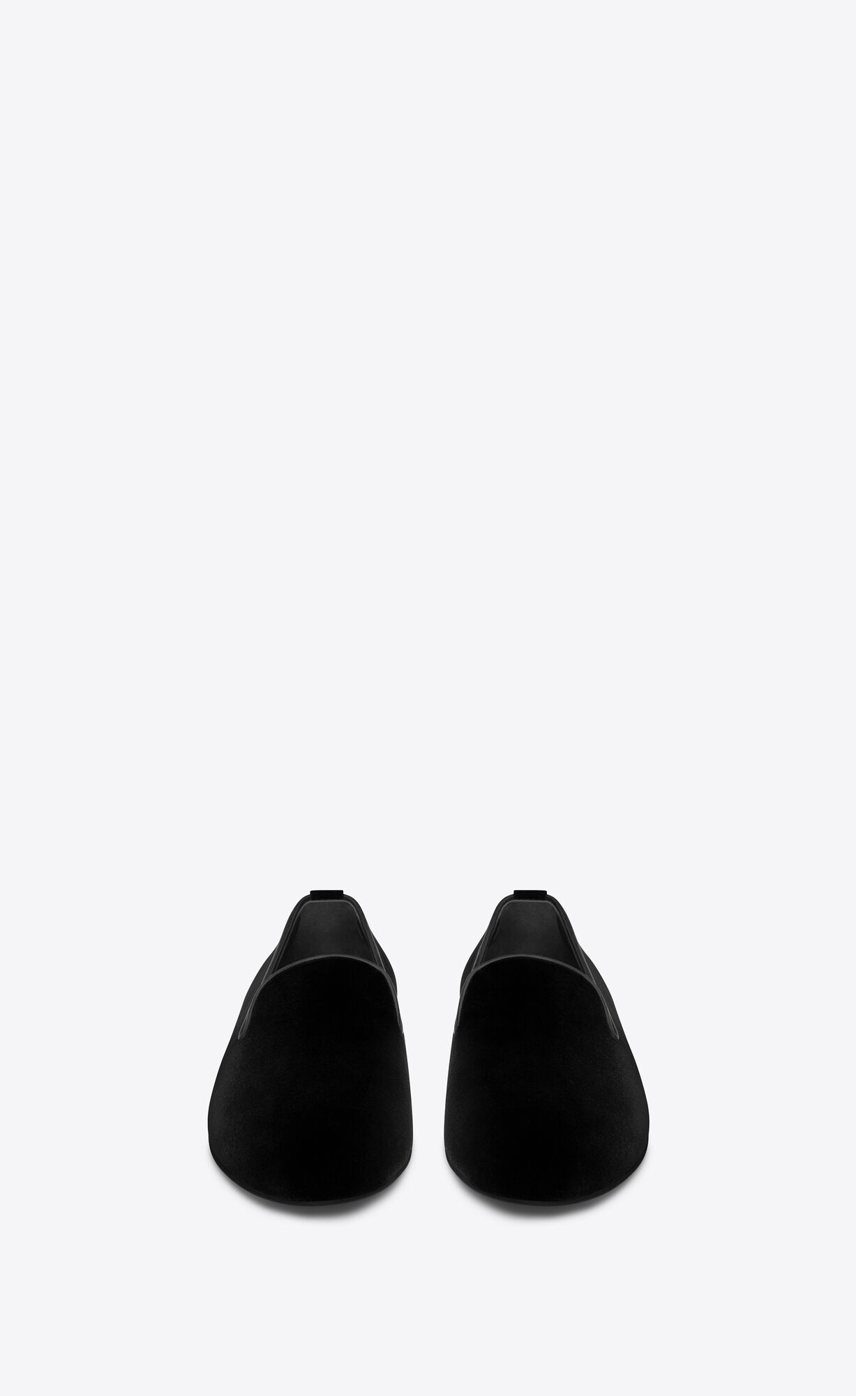 YSL Smoking 15 Slippers In Velvet Black | UKJBG0163