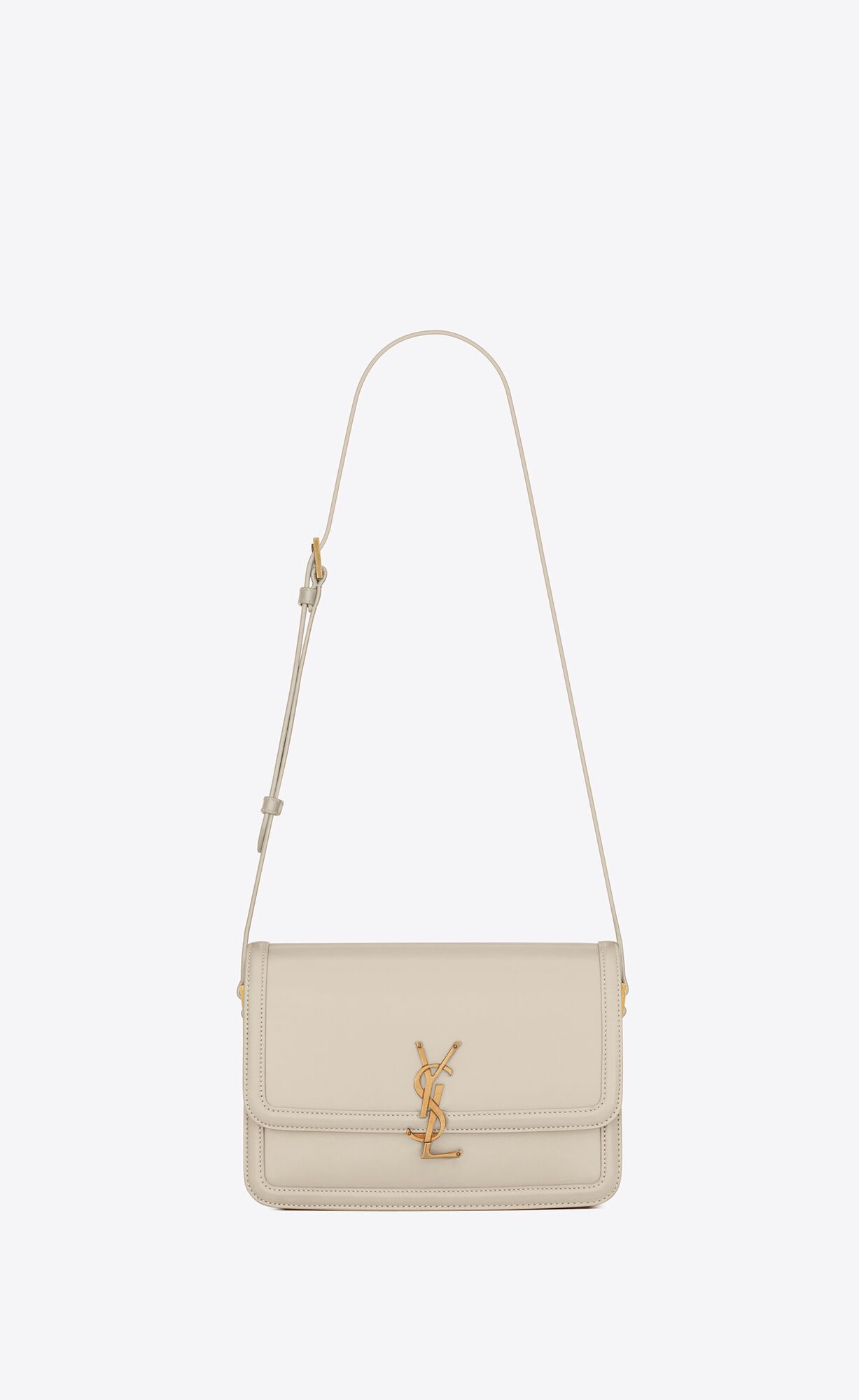 YSL Solferino Medium Satchel In Box Saint Laurent Leather Blanc Vintage | DFZPQ3217