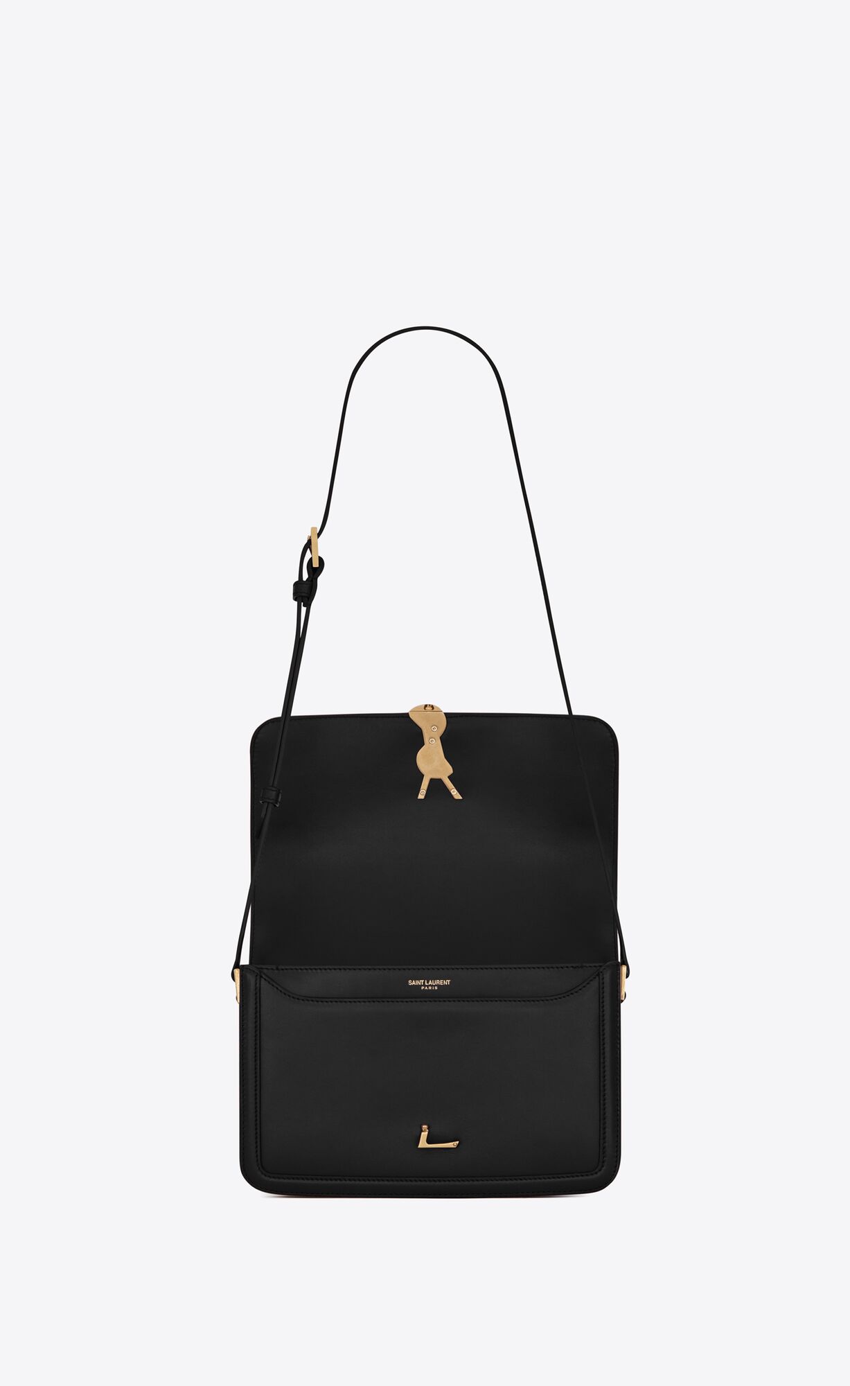 YSL Solferino Medium Satchel In Box Saint Laurent Leather Black | YAKID2196