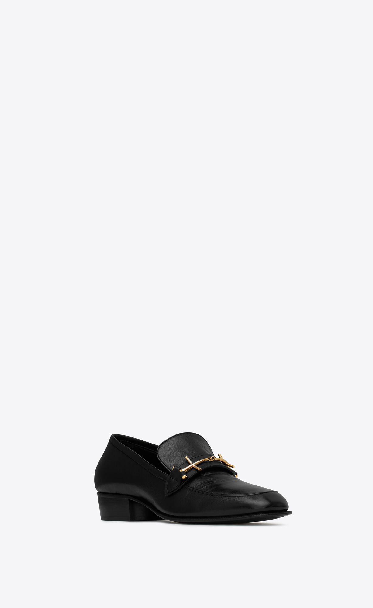 YSL Solferino Penny Slippers In Smooth Leather Noir | CDPJZ5439