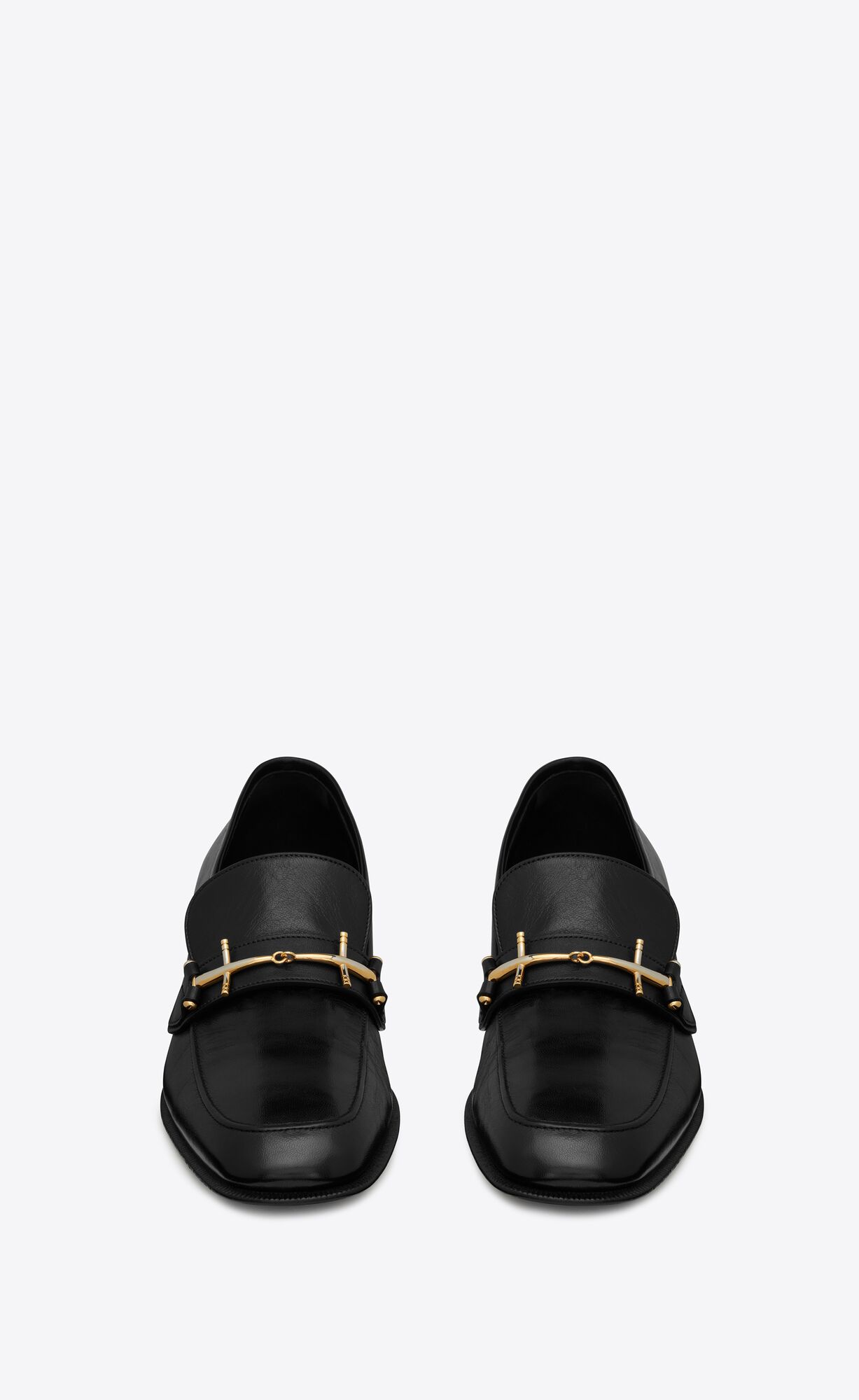 YSL Solferino Penny Slippers In Smooth Leather Noir | CDPJZ5439