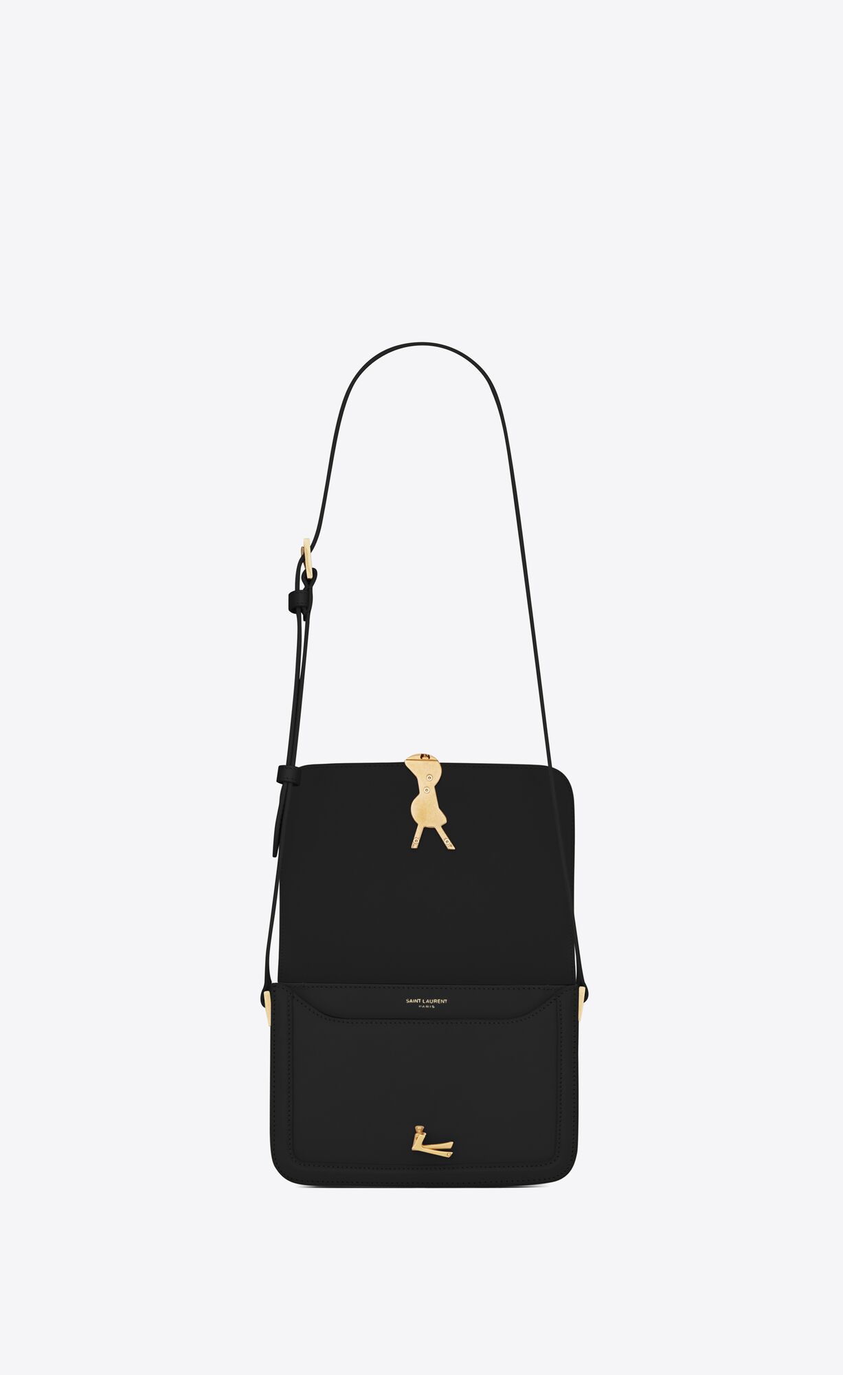 YSL Solferino Small Satchel In Box Saint Laurent Leather Black | AKNRE7538