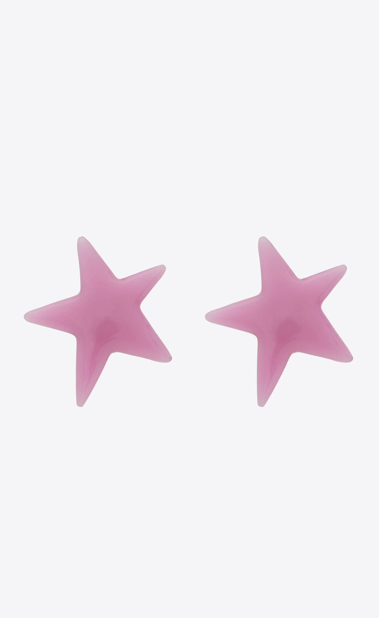 YSL Star Earrings In Metal And Resin Gold And Pink | PTXYB2974