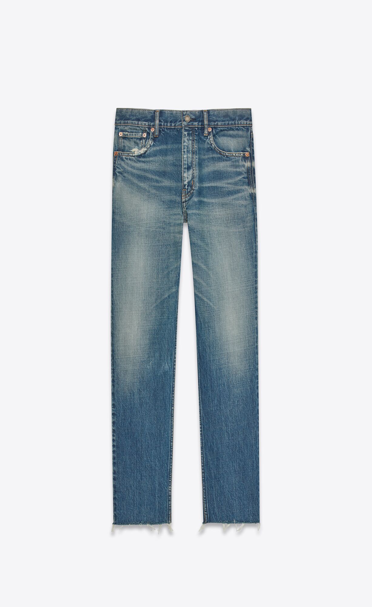 YSL Straight Jeans In Blue Denim Authentic Vintage Blue | ESHAJ8297