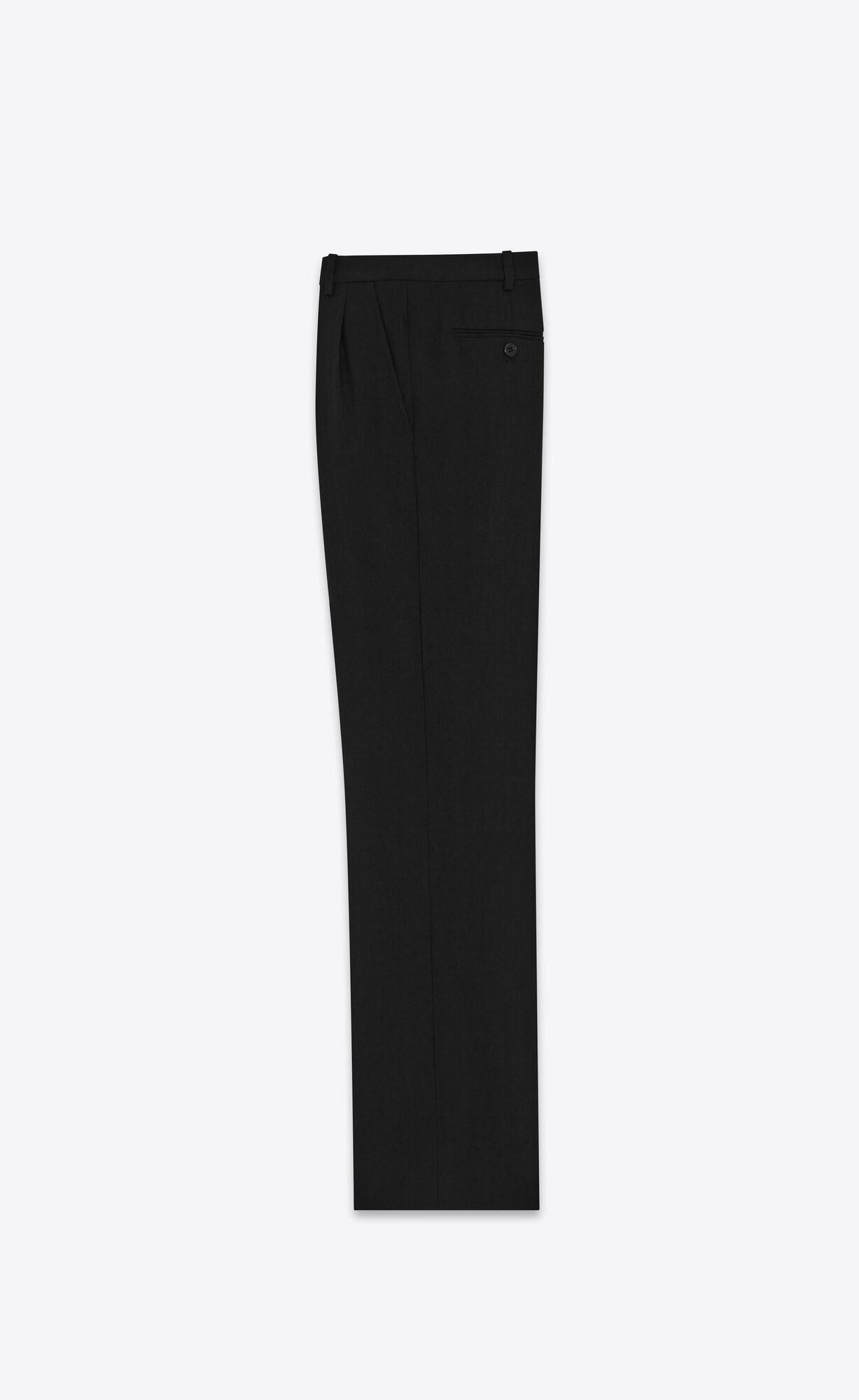 YSL Straight Pants In Chevron Wool Black | EULQB7058