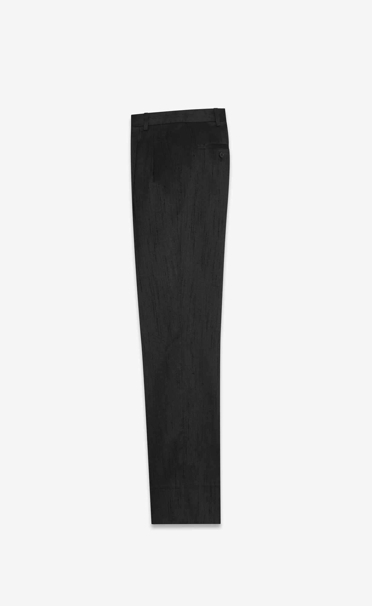 YSL Straight Pants In Shantung Black | AQXVT9420