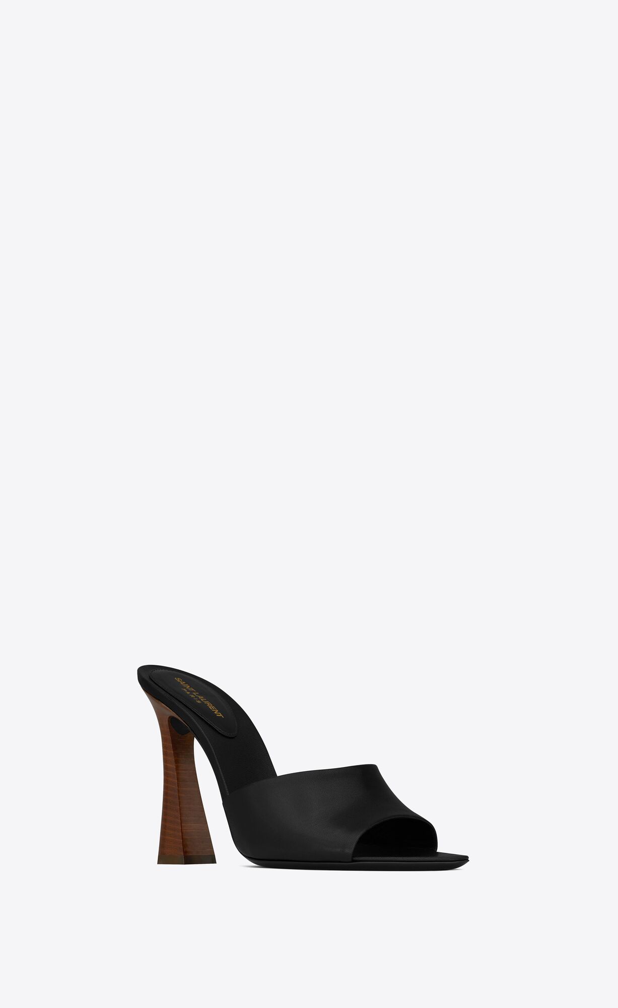 YSL Suite Mules In Smooth Leather Black | OQYKN1045