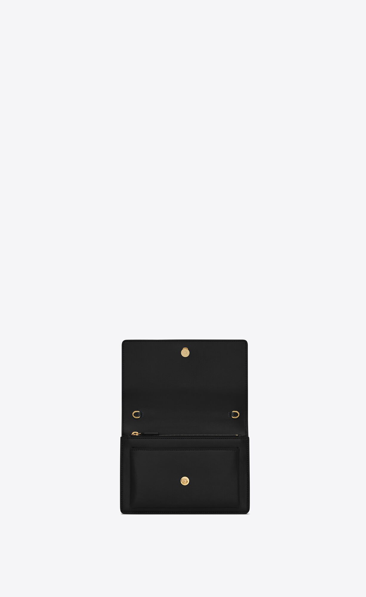 YSL Sunset Chain Wallet In Smooth Leather Noir | XLKPJ2976