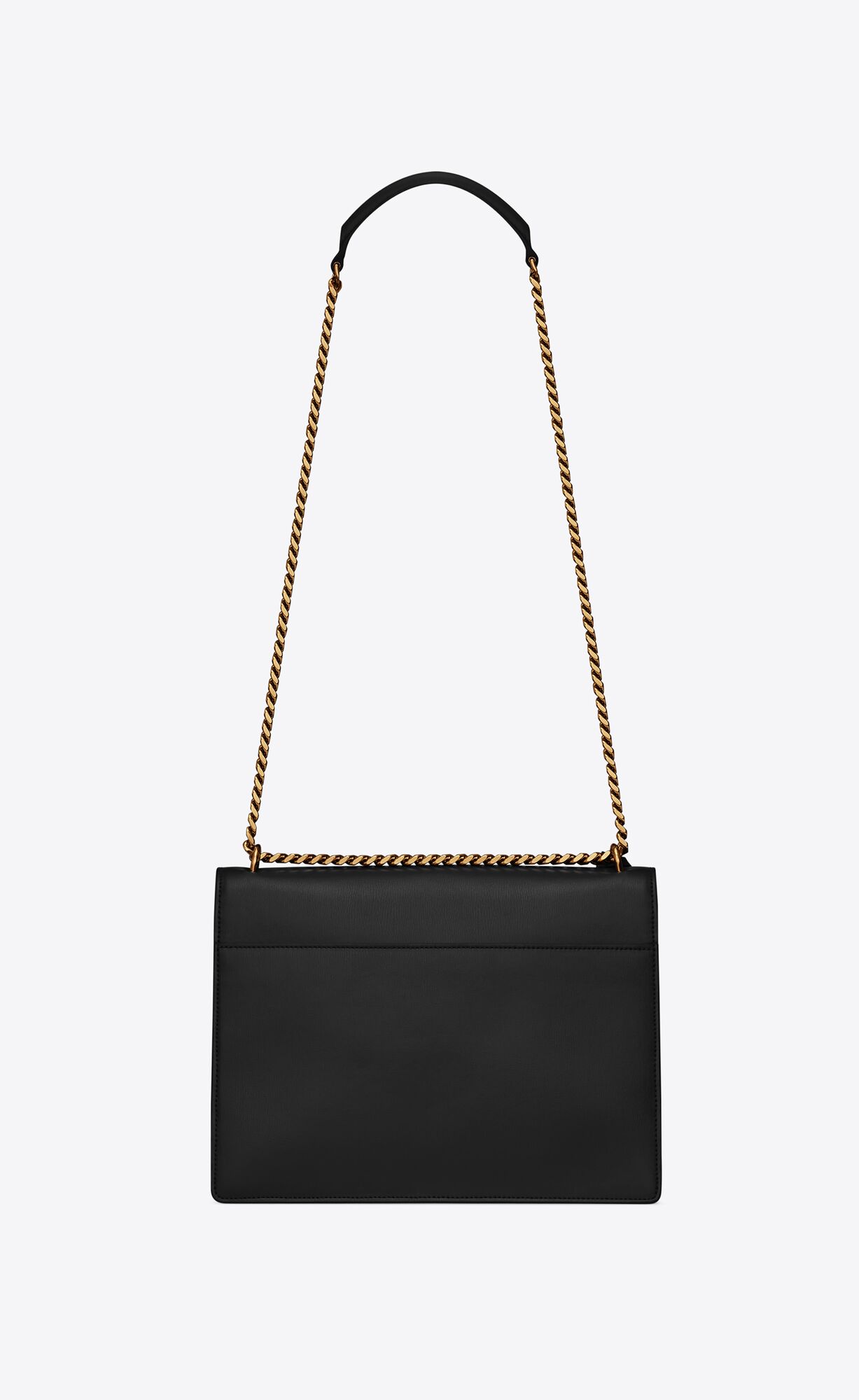 YSL Sunset Large Chain Bag In Smooth Leather Noir | OETBY8430