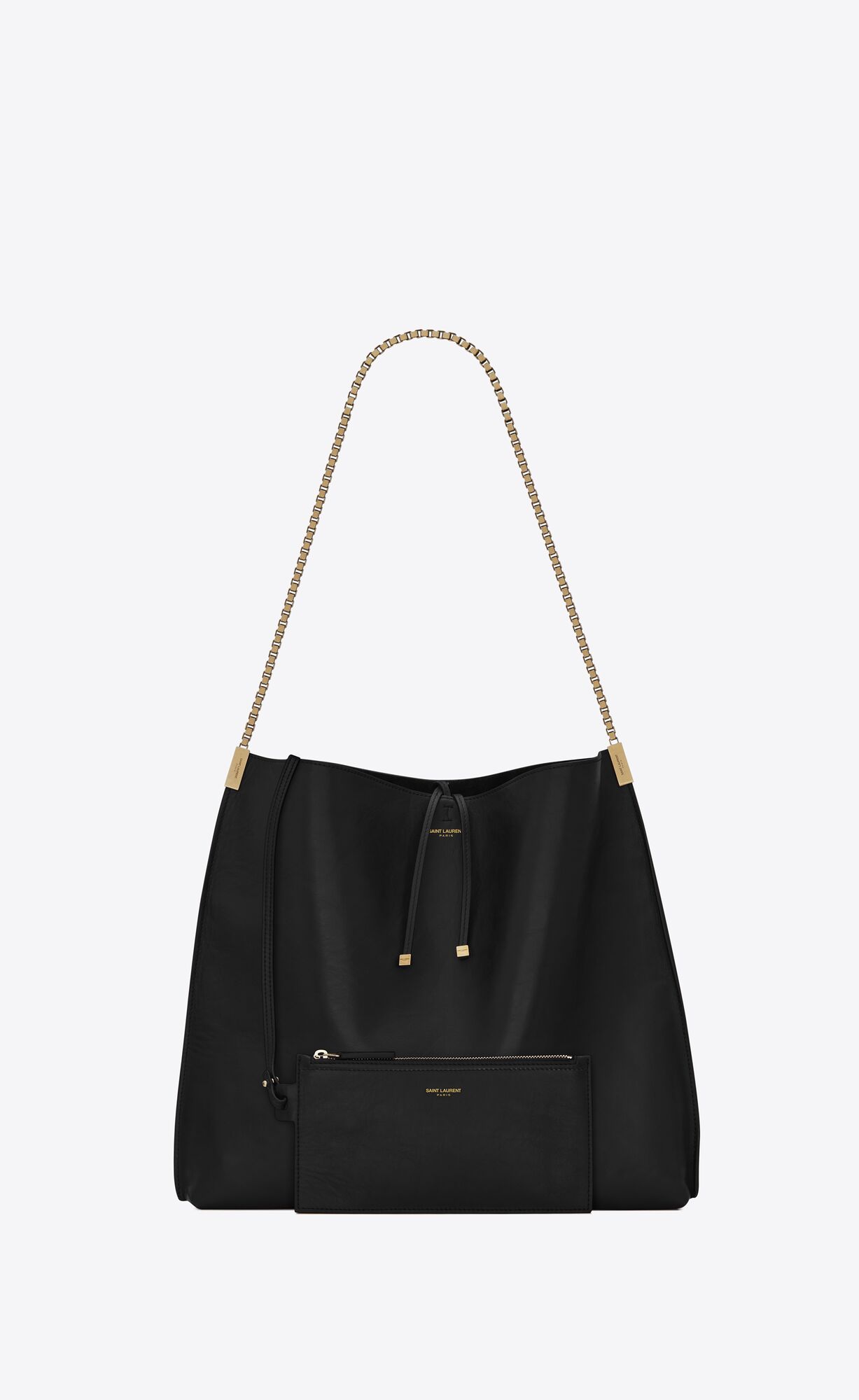 YSL Suzanne Medium Hobo Bag In Smooth Leather Black | WOCIG2617