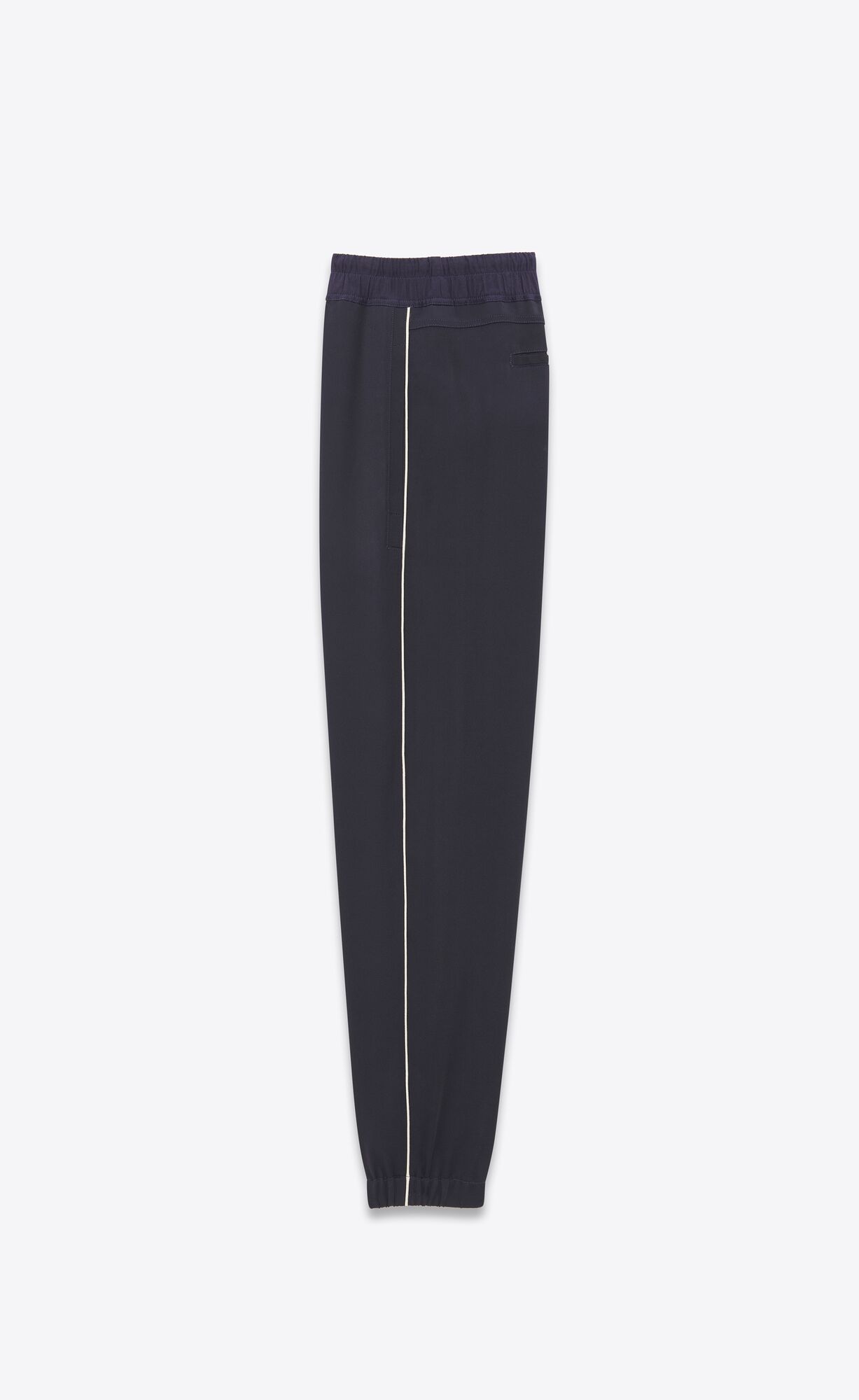 YSL Sweatpants In Crepe Satin Marine Fonce | RFYAP4530