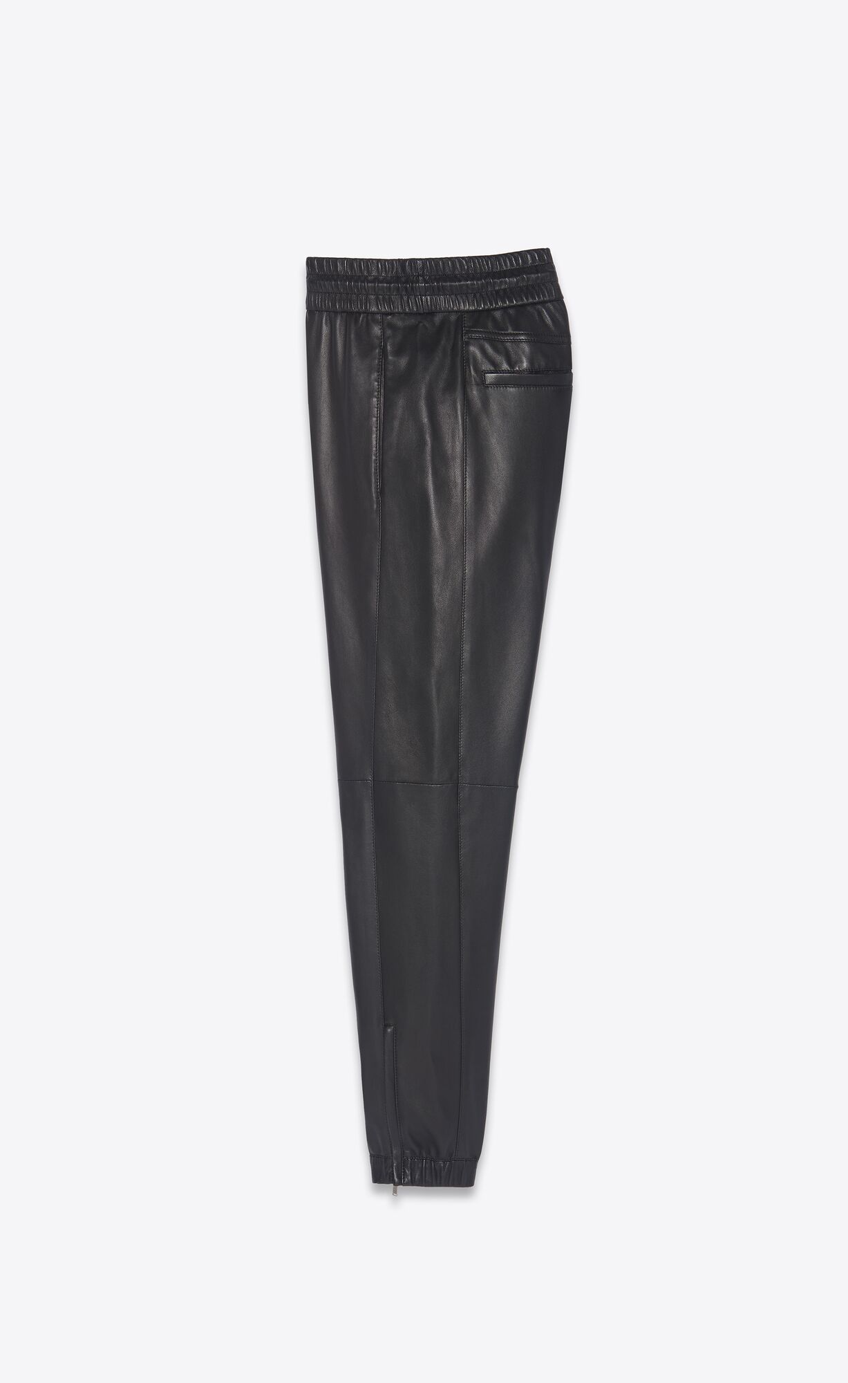 YSL Sweatpants In Lambskin Black | YIKEM8592