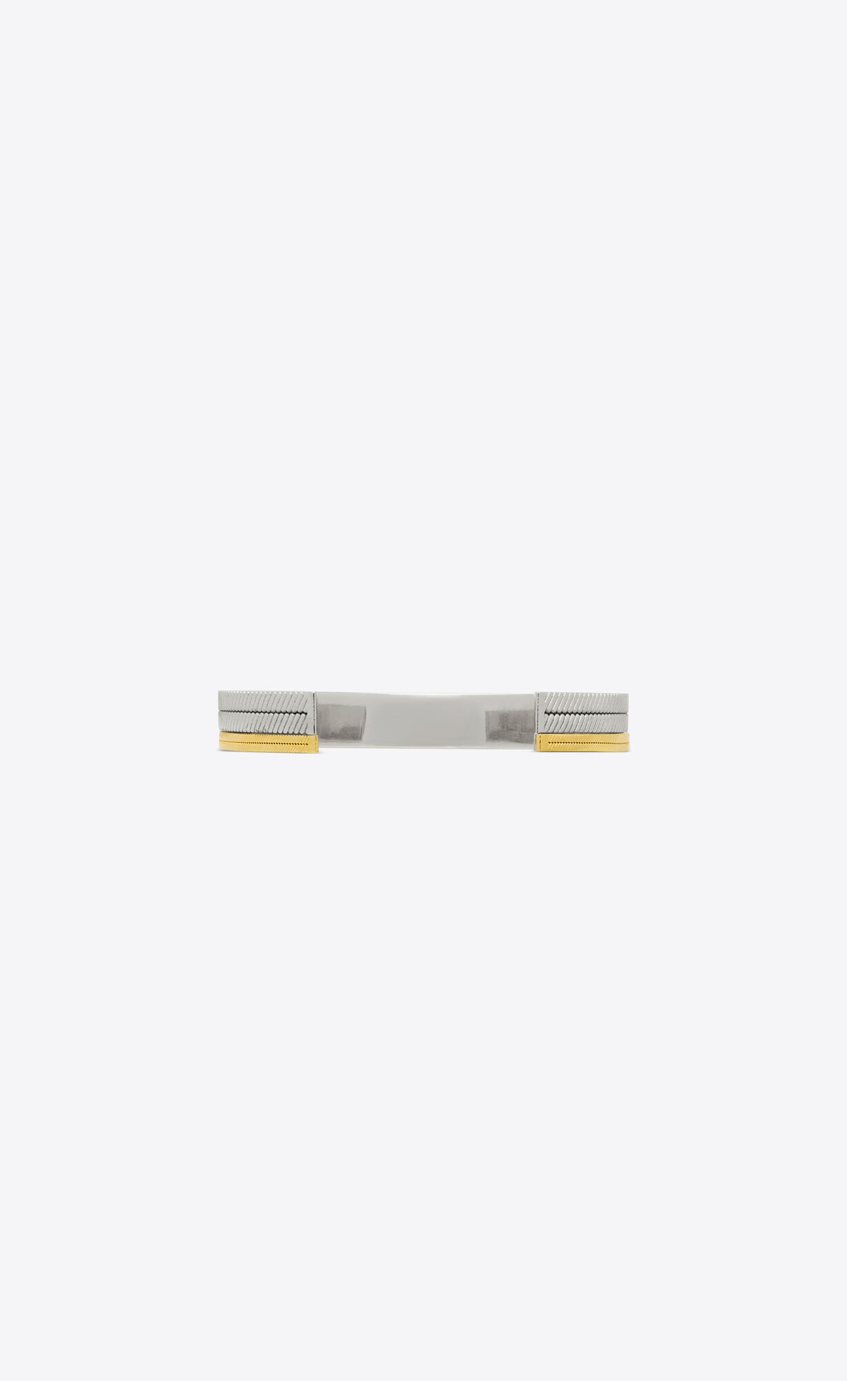 YSL Tandem Bracelet In Metal Palladium And Gold | YZQPN1685