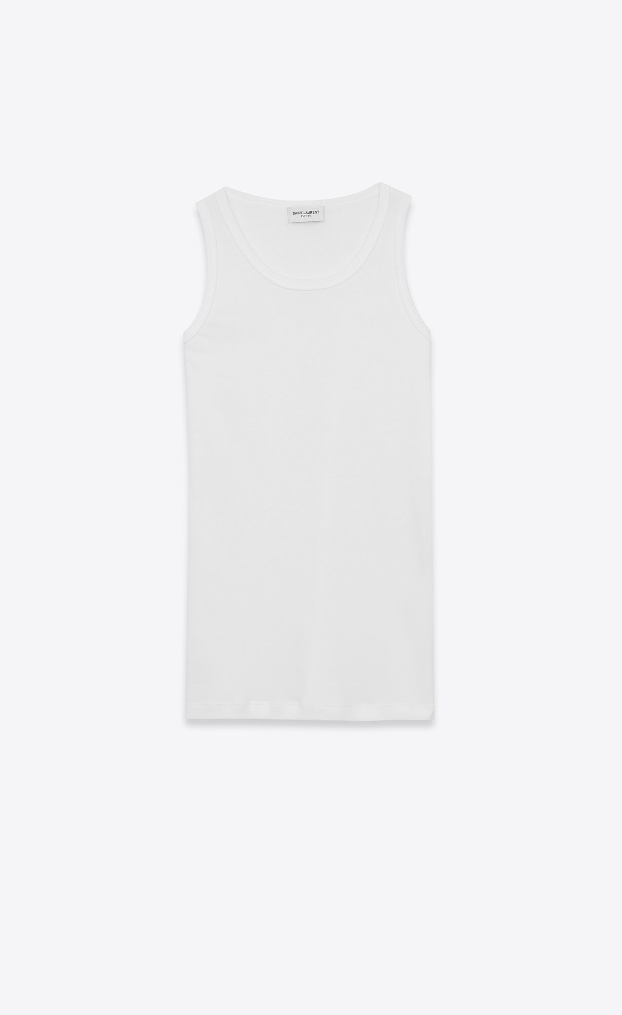 YSL Tank Top In Jersey White | CAGXW1350