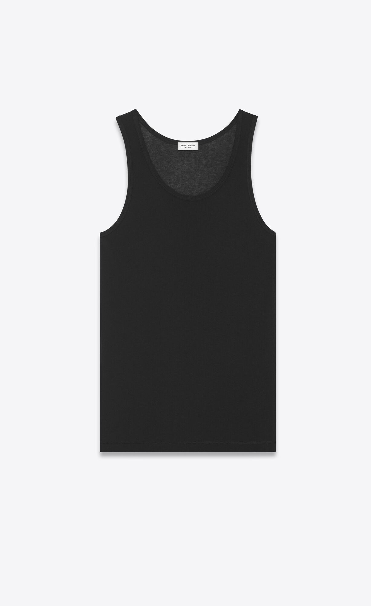 YSL Tank Top In Ribbed Jersey Black | NEQWR3741