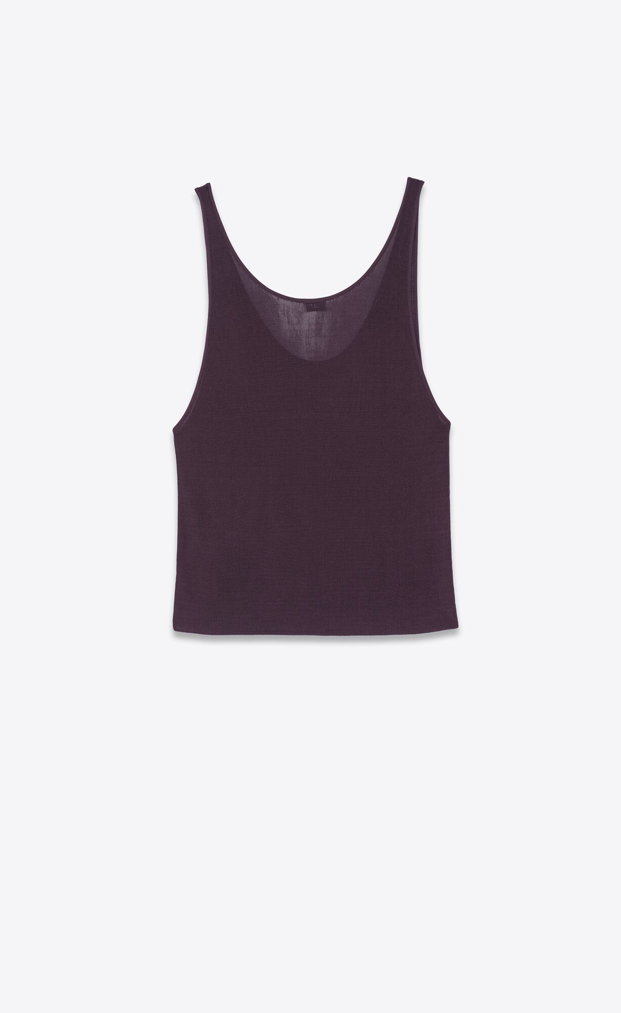 YSL Tank Top In Ribbed Knit Prune | CAYXL6830