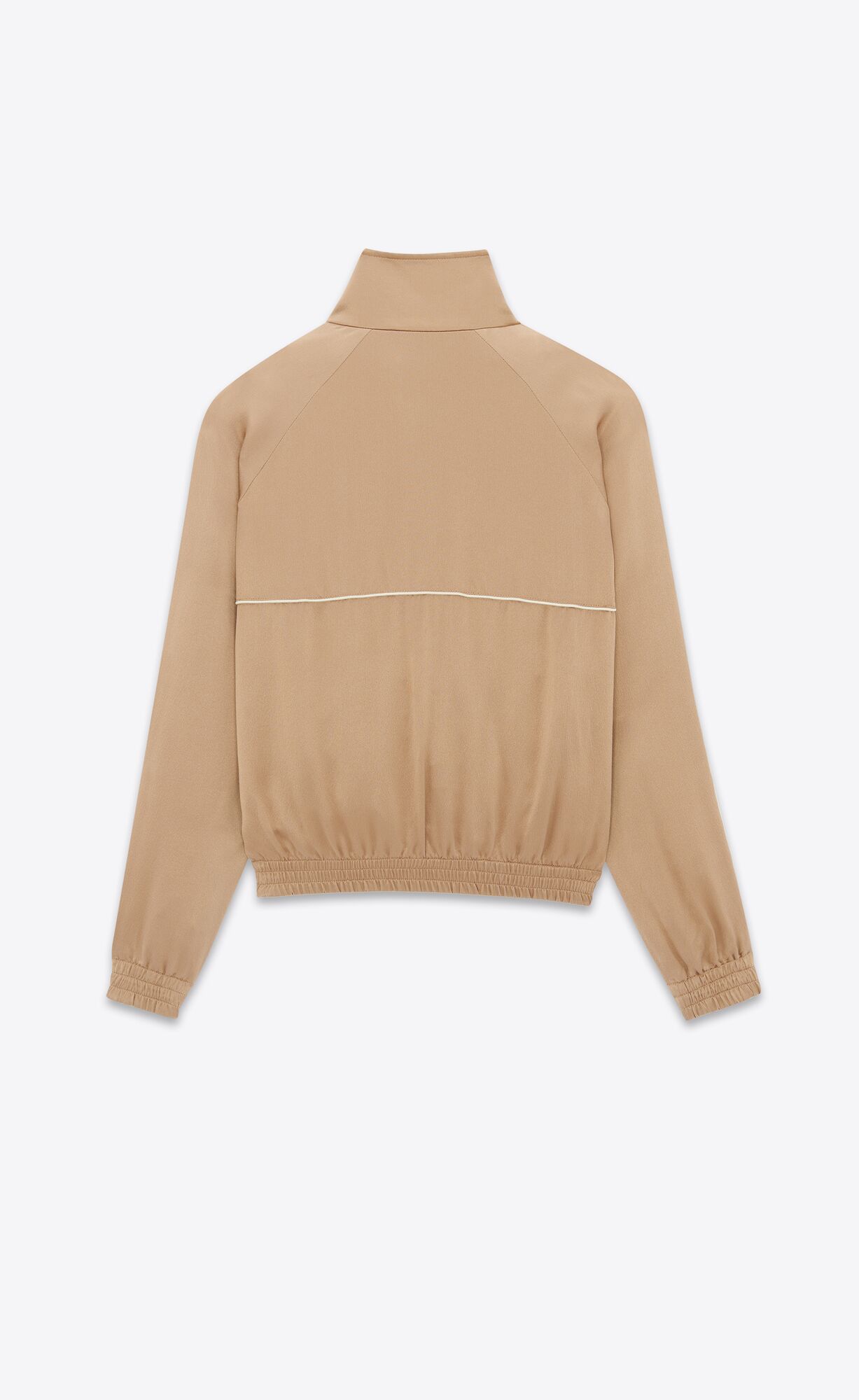 YSL Teddy Jacket In Crepe Satin Naturel | ILOXU4061