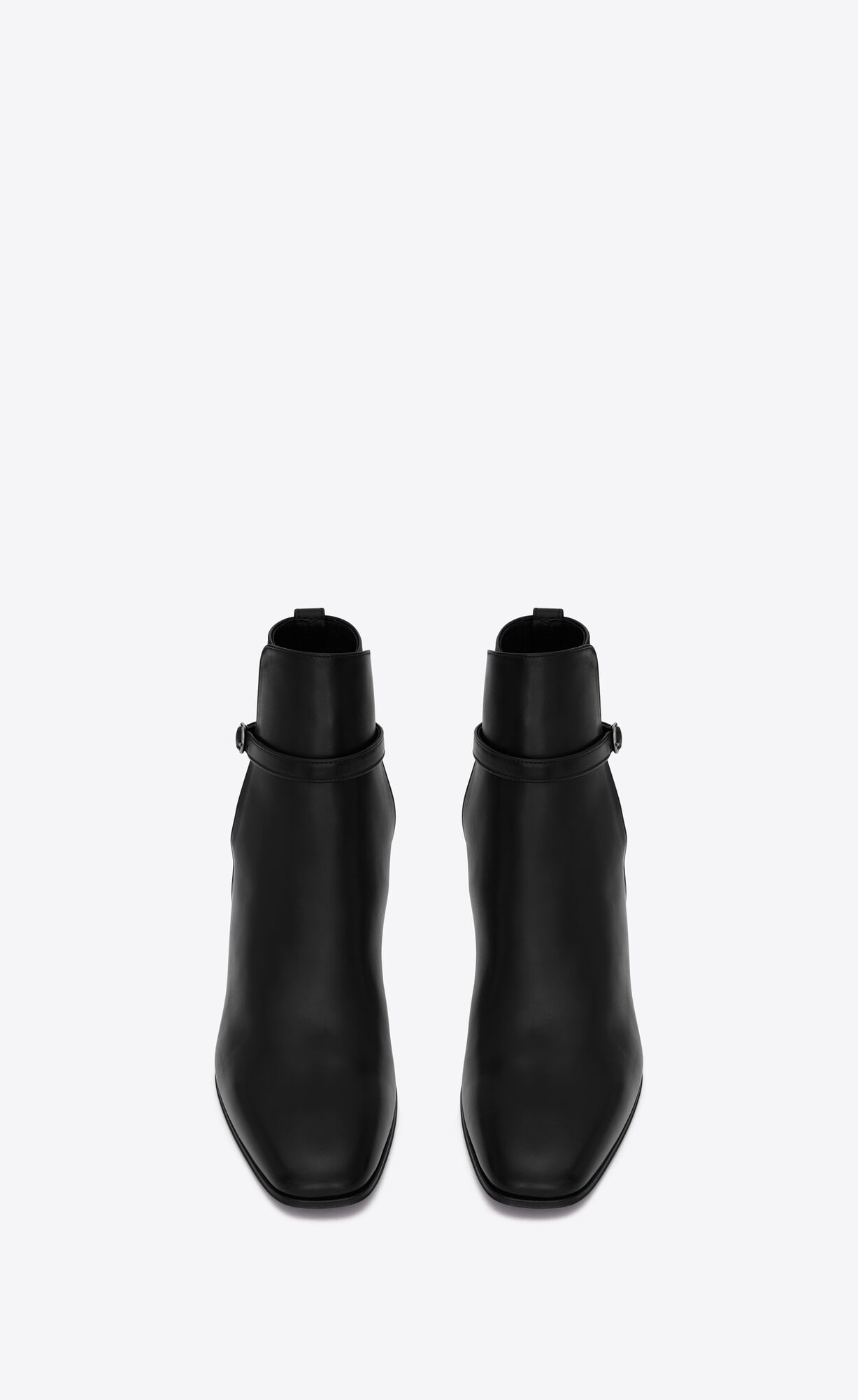 YSL Terry Jodhpur Boots In Smooth Leather Noir | VLRAS9837