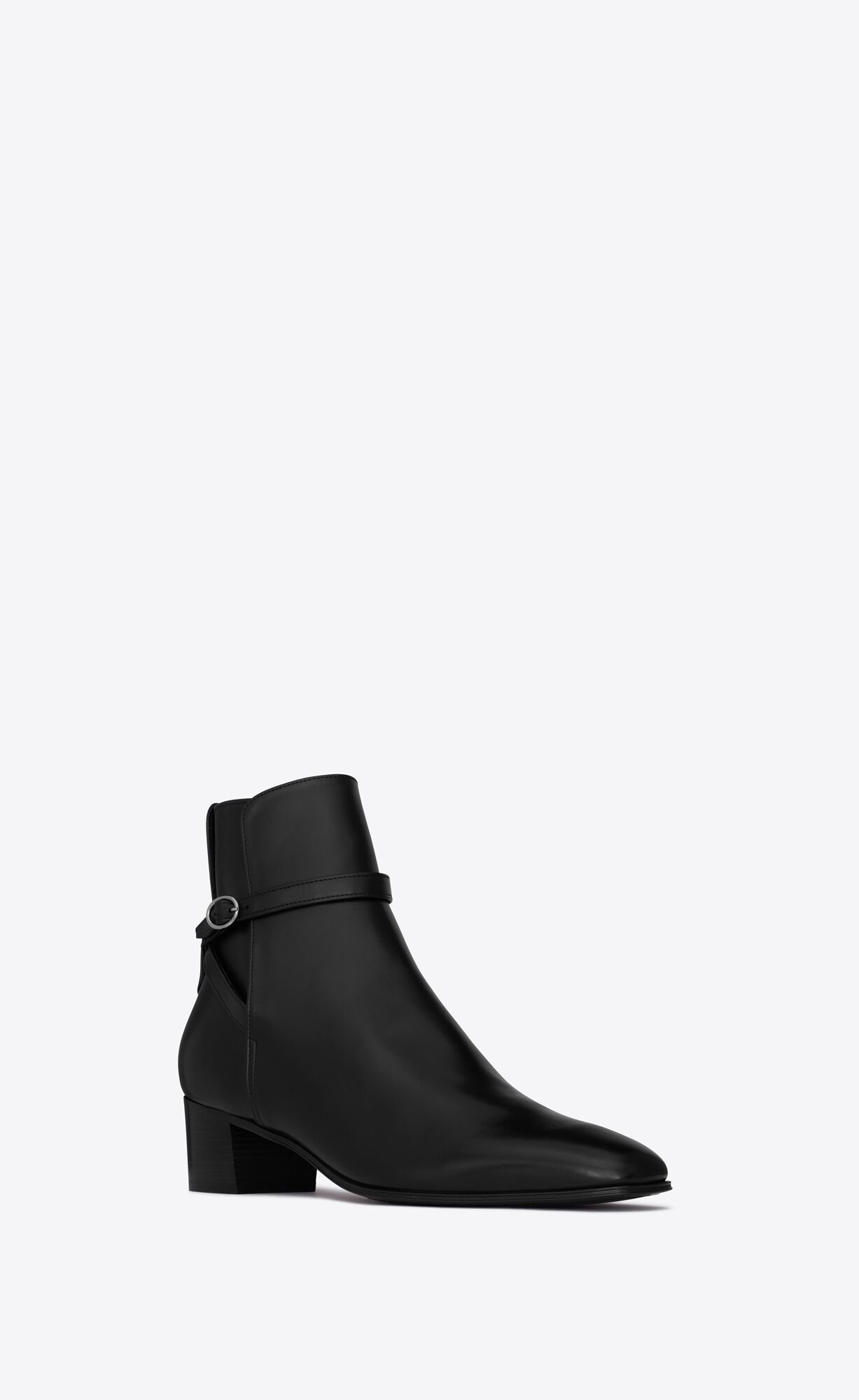 YSL Terry Jodhpur Boots In Smooth Leather Noir | VLRAS9837