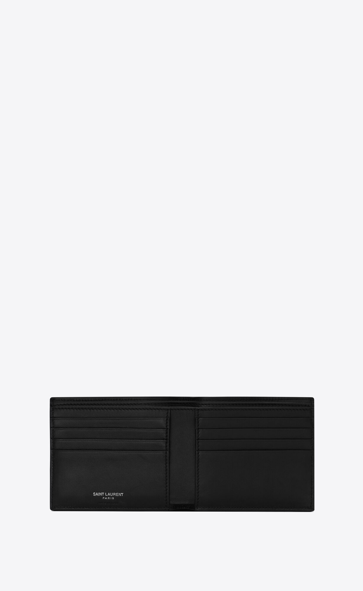 YSL Tiny Cassandre East/West Wallet In Crocodile-embossed Leather Black | DOZFC3810