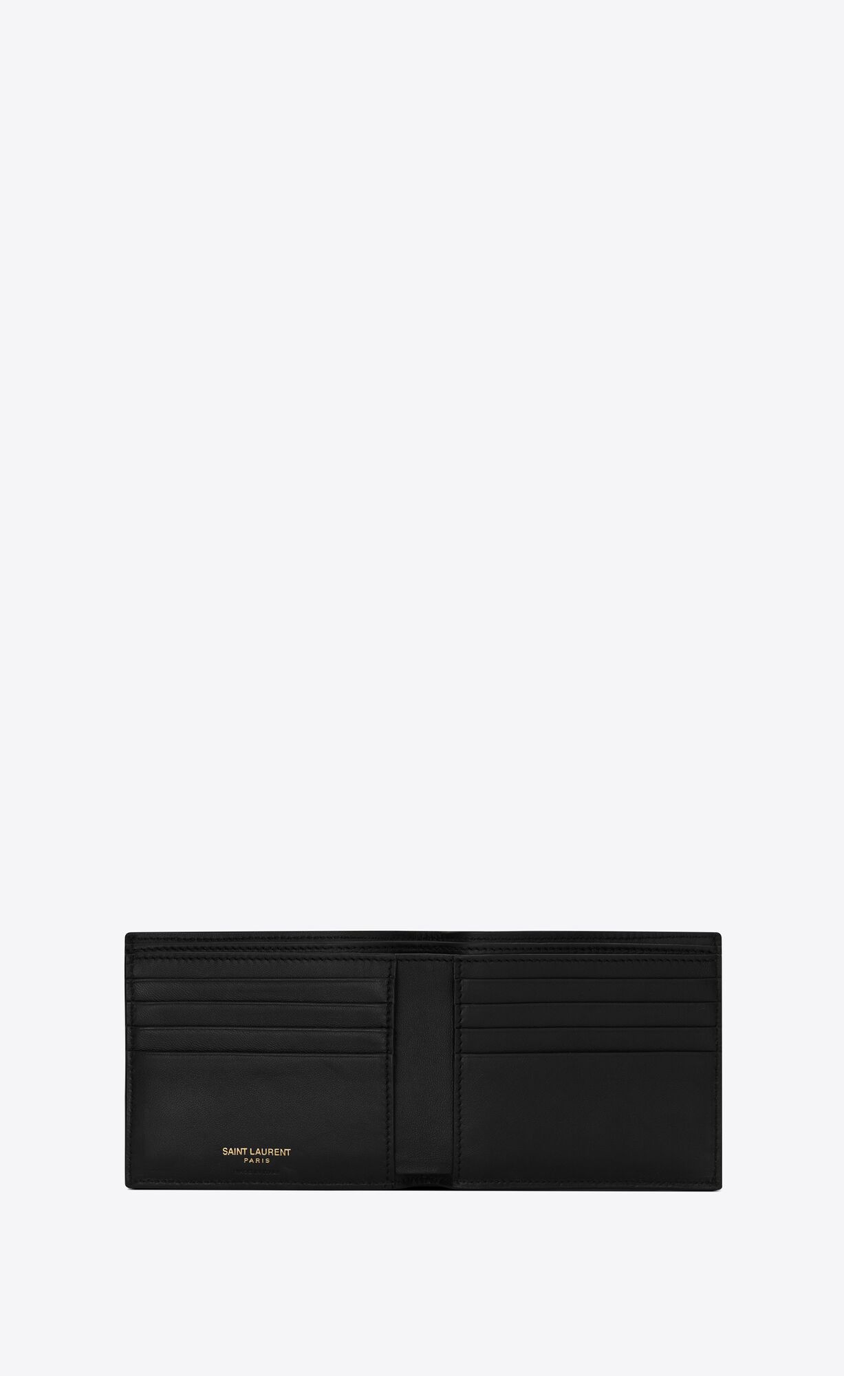 YSL Tiny Cassandre East/West Wallet In Crocodile-embossed Matte Leather Black | FYCHD8963