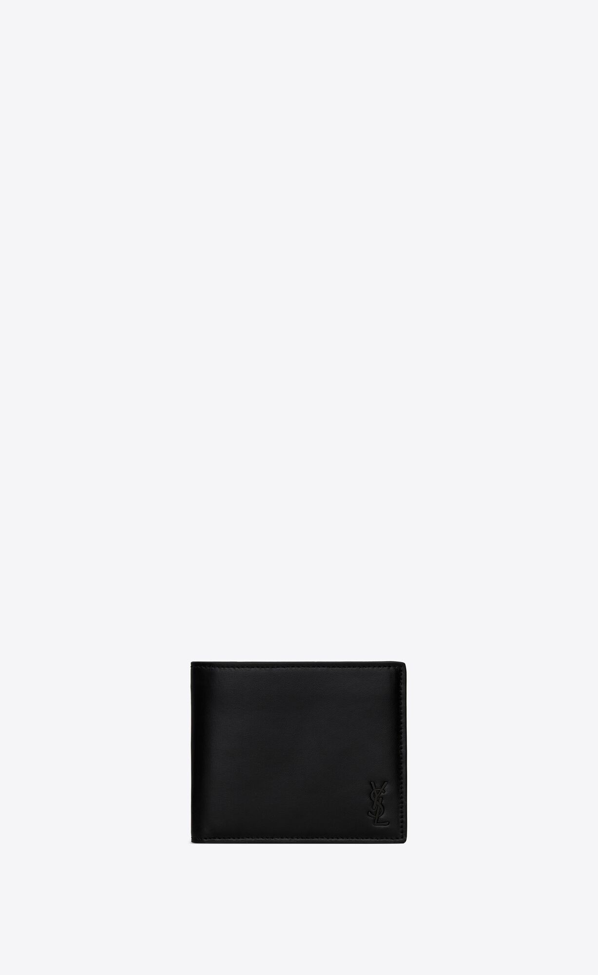 YSL Tiny Cassandre East/West Wallet In Matte Leather Black | HLXFS4765