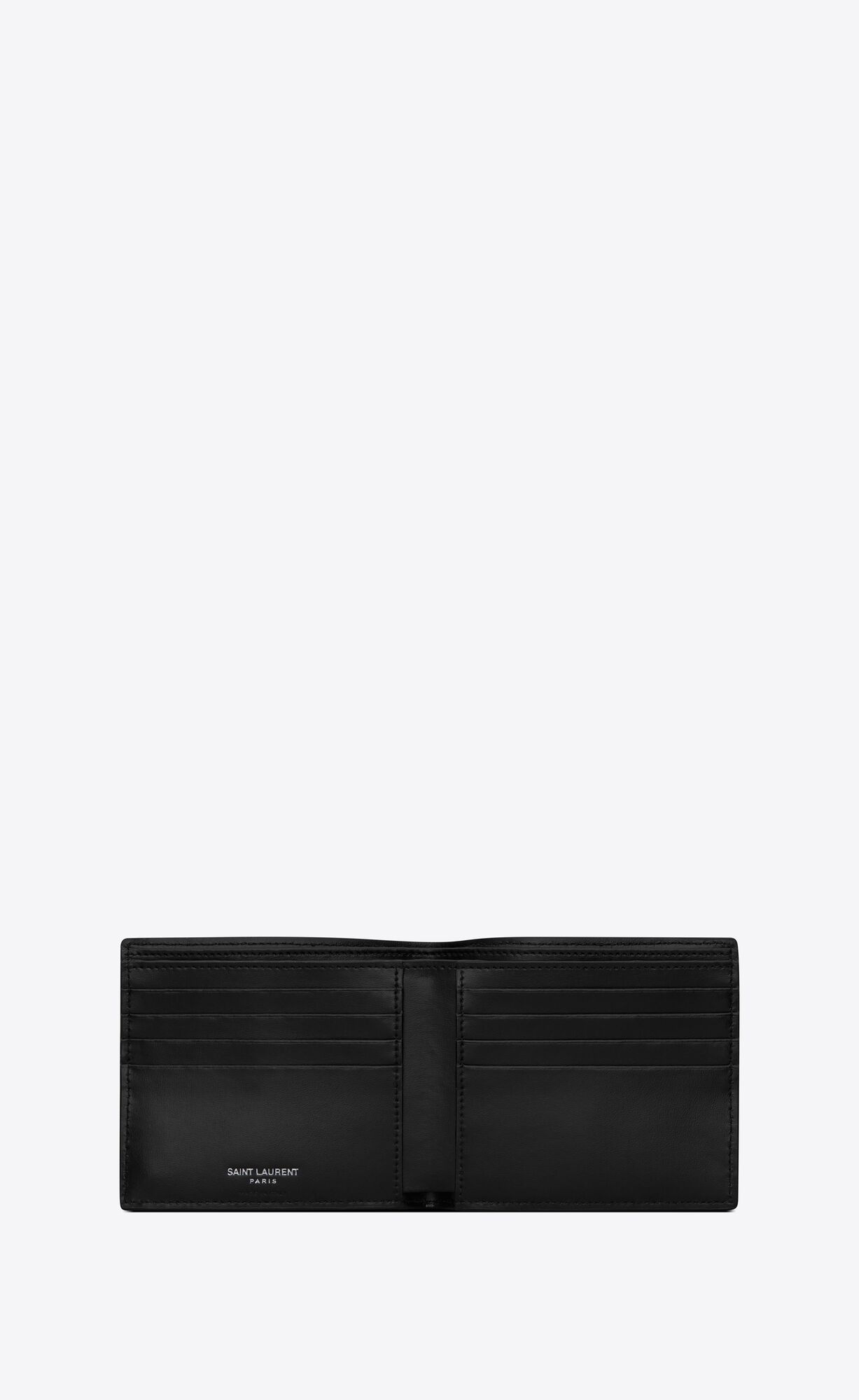 YSL Tiny Cassandre East/West Wallet In Matte Leather Black | PUZQL5174