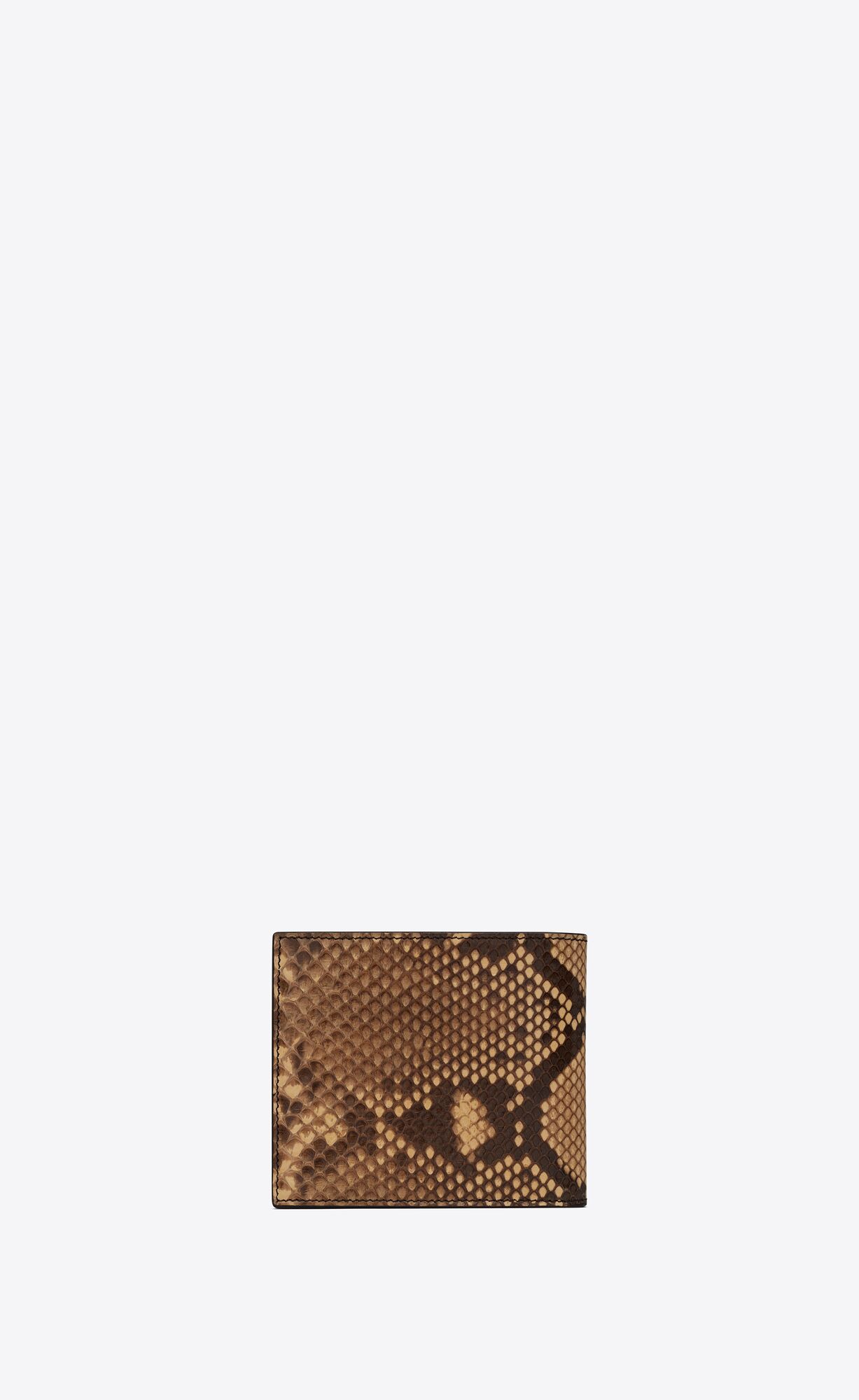 YSL Tiny Cassandre East/West Wallet In Python Beige And Brown | NWOAX5829