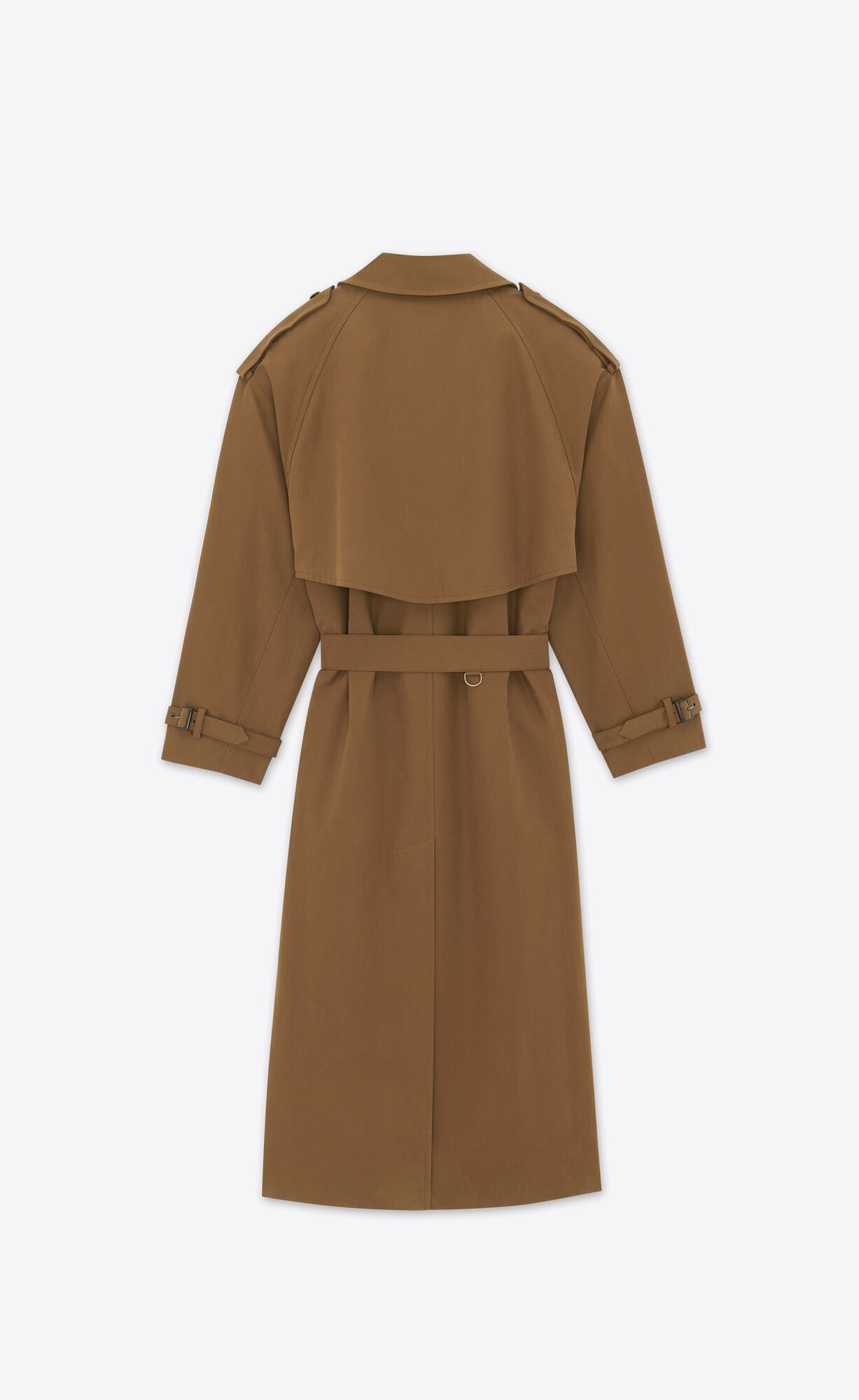 YSL Trench Coat In Cotton Kaki Fonce | AHPBT8519