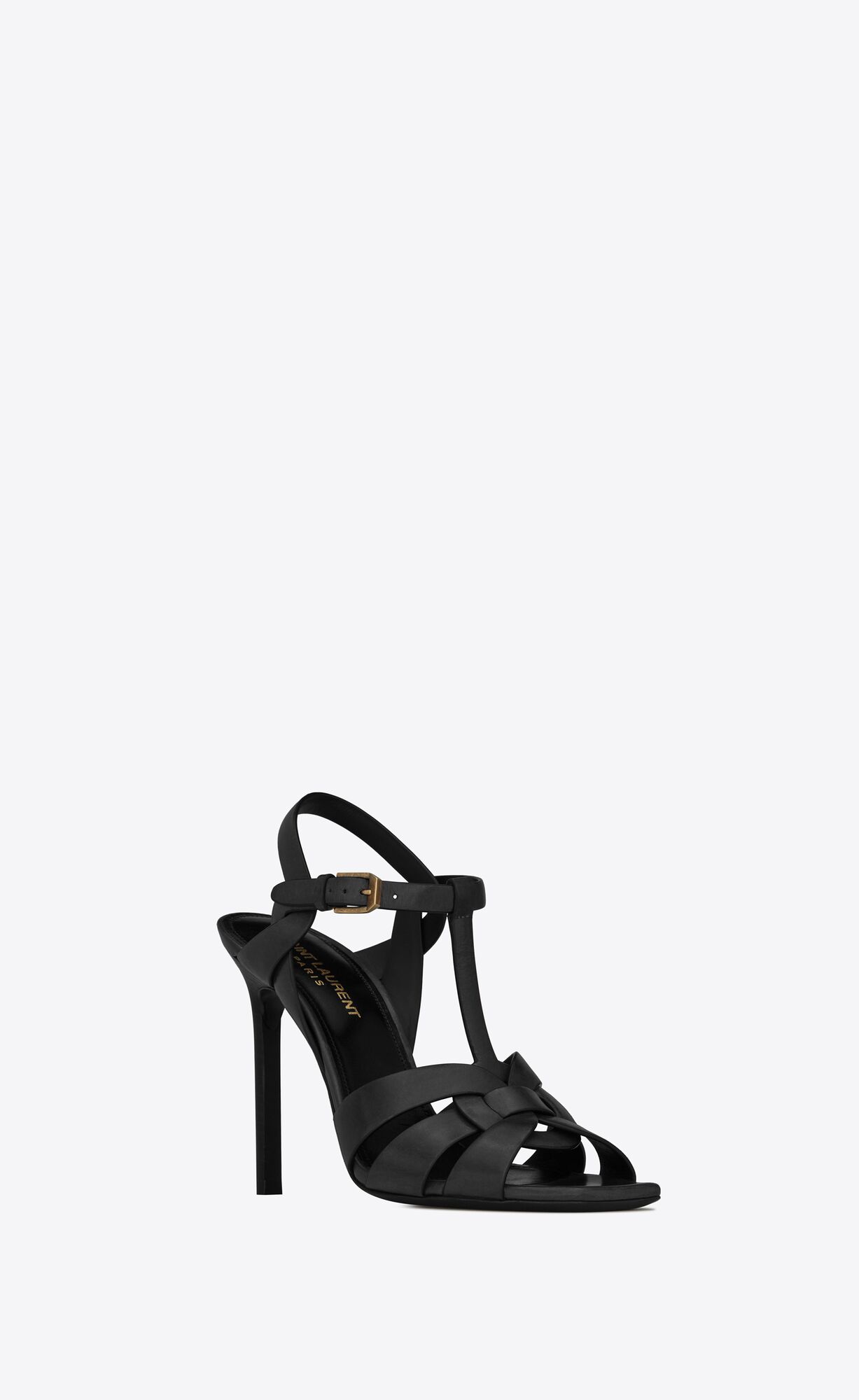 YSL Tribute Sandals In Smooth Leather Black | ZUARJ1329