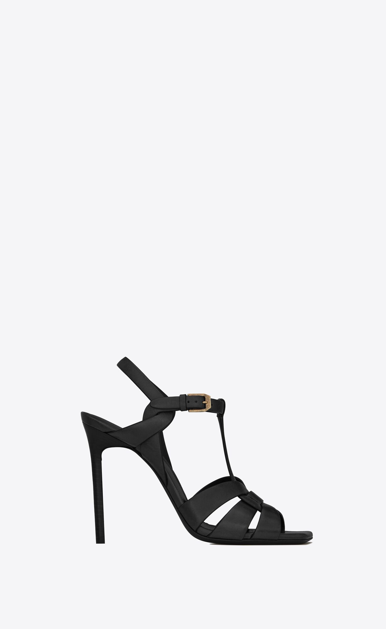 YSL Tribute Sandals In Smooth Leather Black | ZUARJ1329